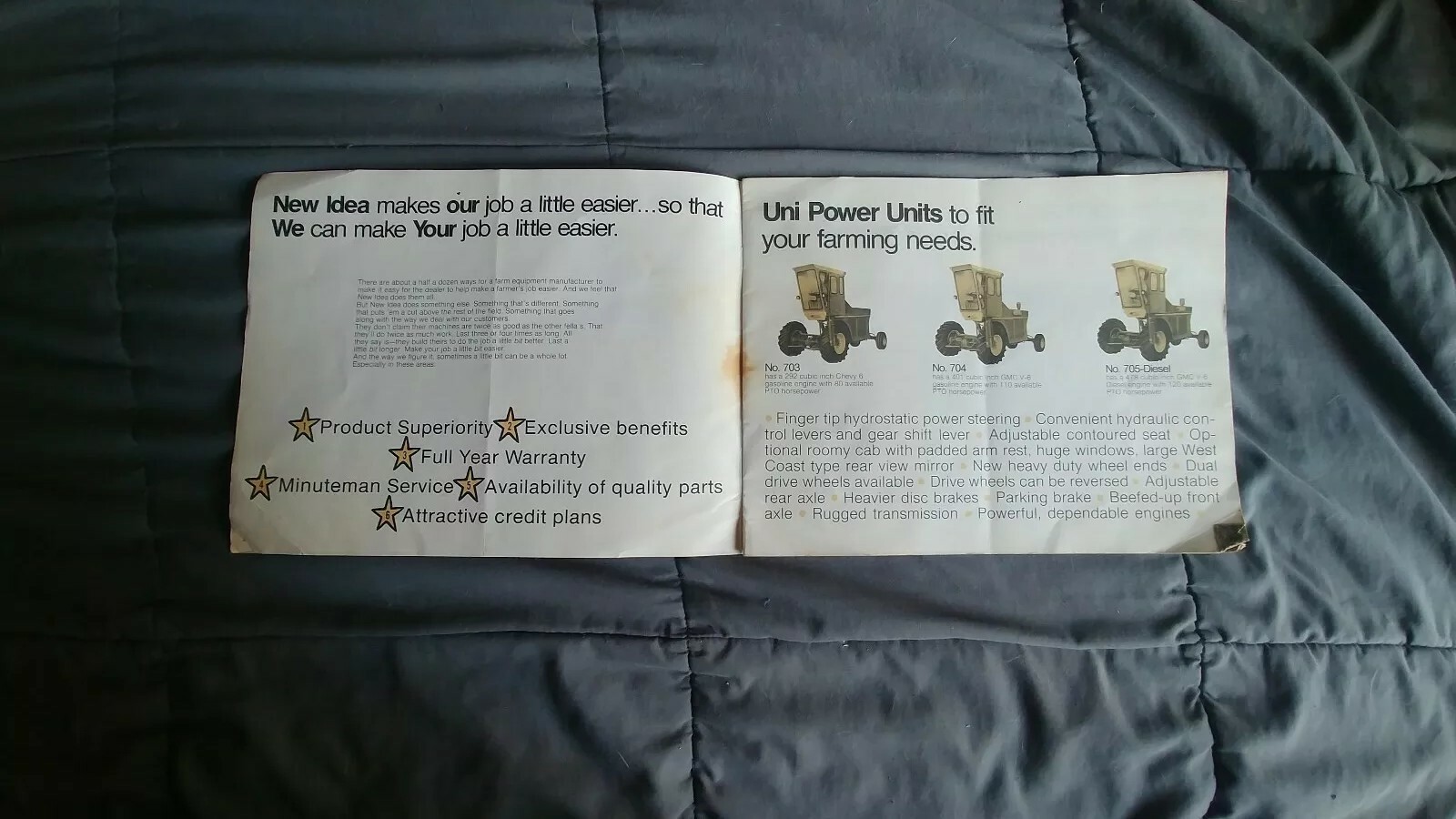 VINTAGE 60&rsquo;s NEW IDEA CORN HARVESTING EQUIPMENT ADVERTISING CATALOG TRACTOR