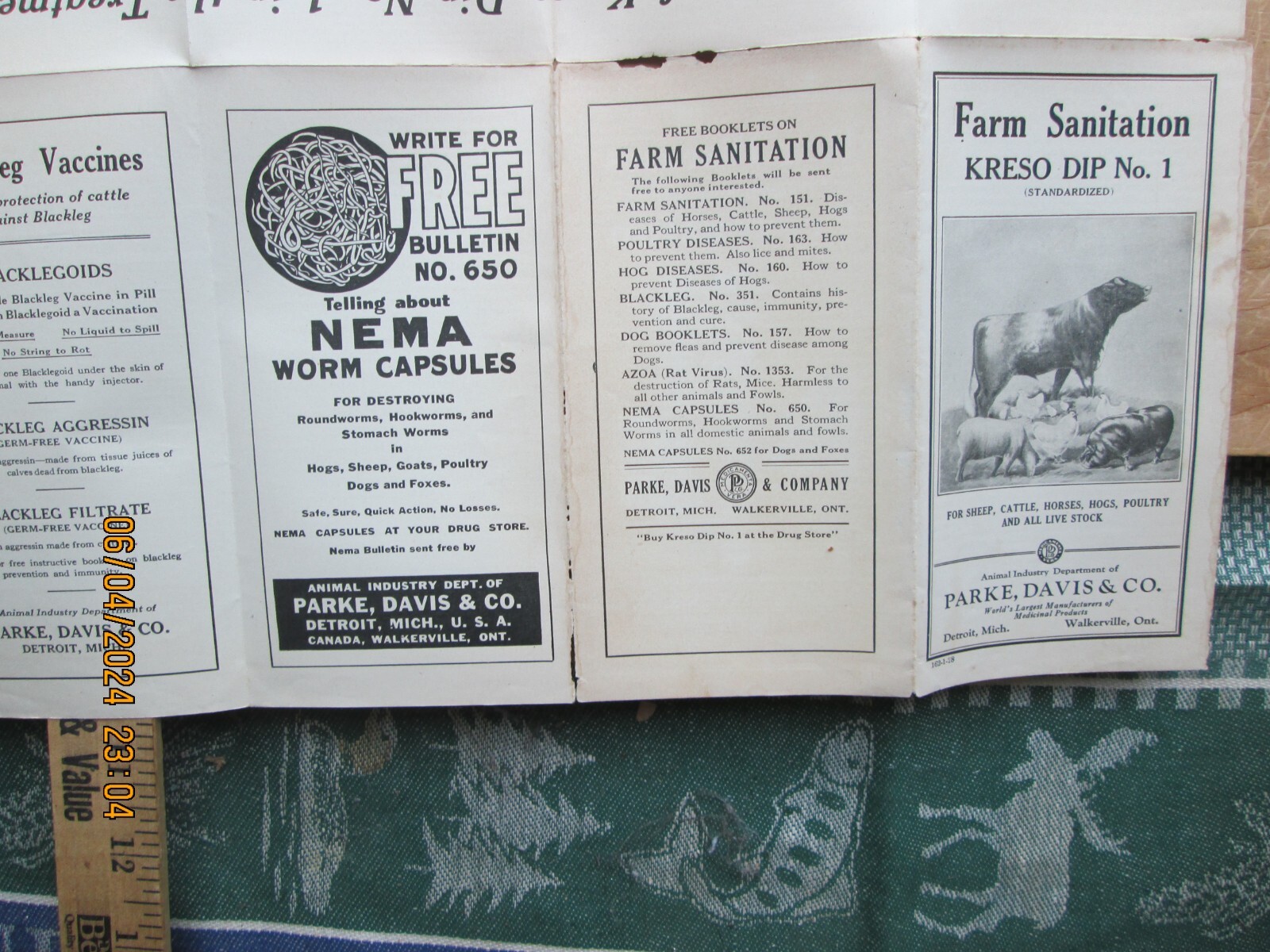 Farm sanitation kreso dip no. 1 brochure 1928