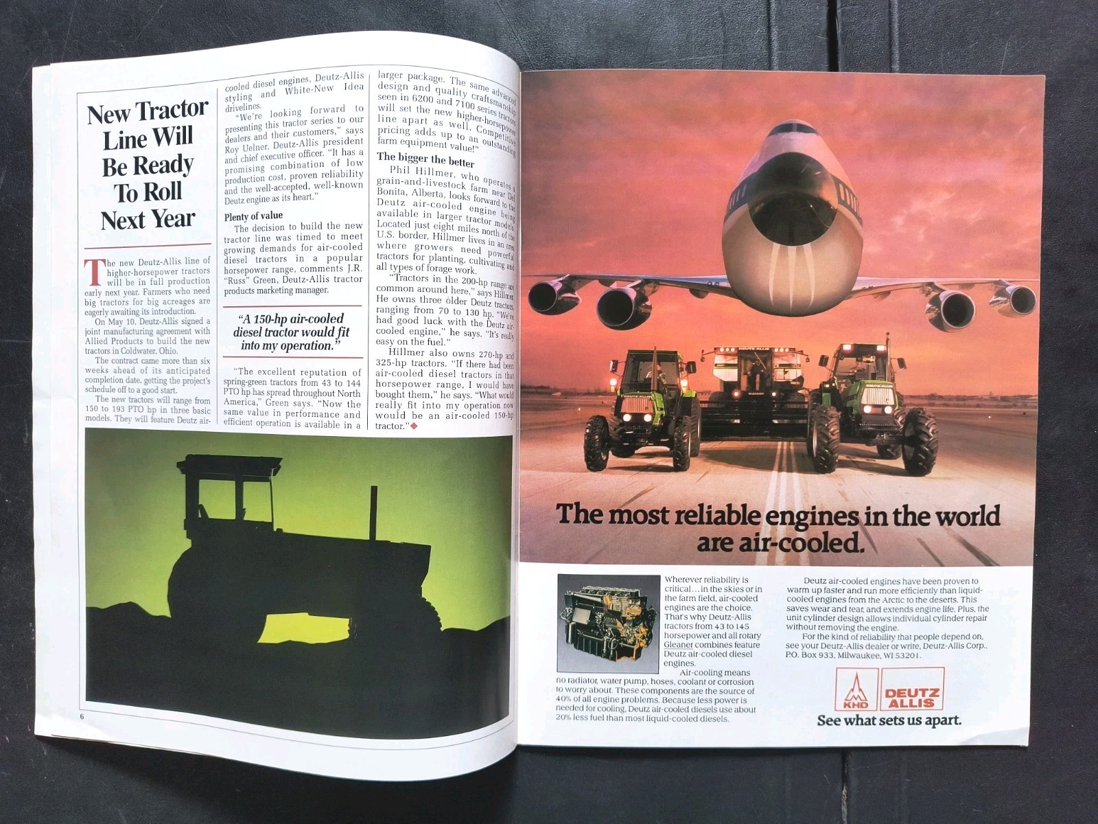 AGCO Allis Landhandler Magazine 1988 Rotary Combine Cover Tractor