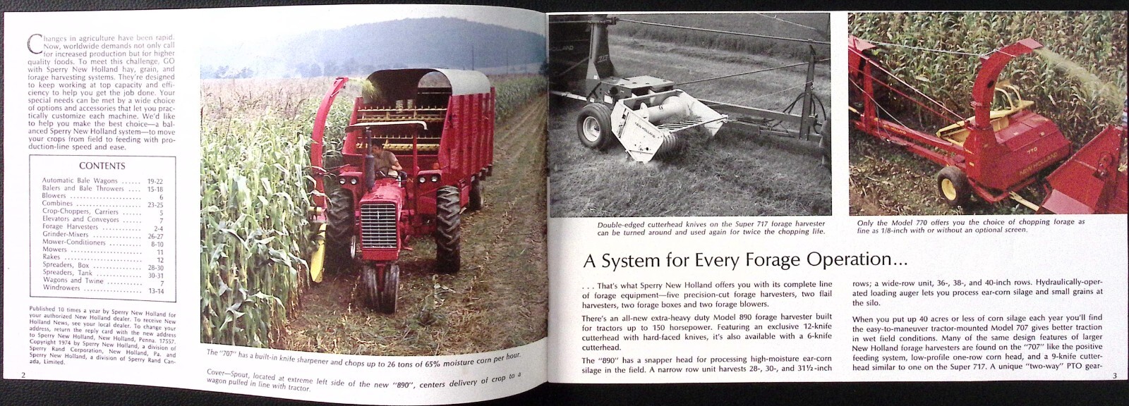 1974 New Holland Equipment Buyers Guide Dealer Brochure Farm Equipment