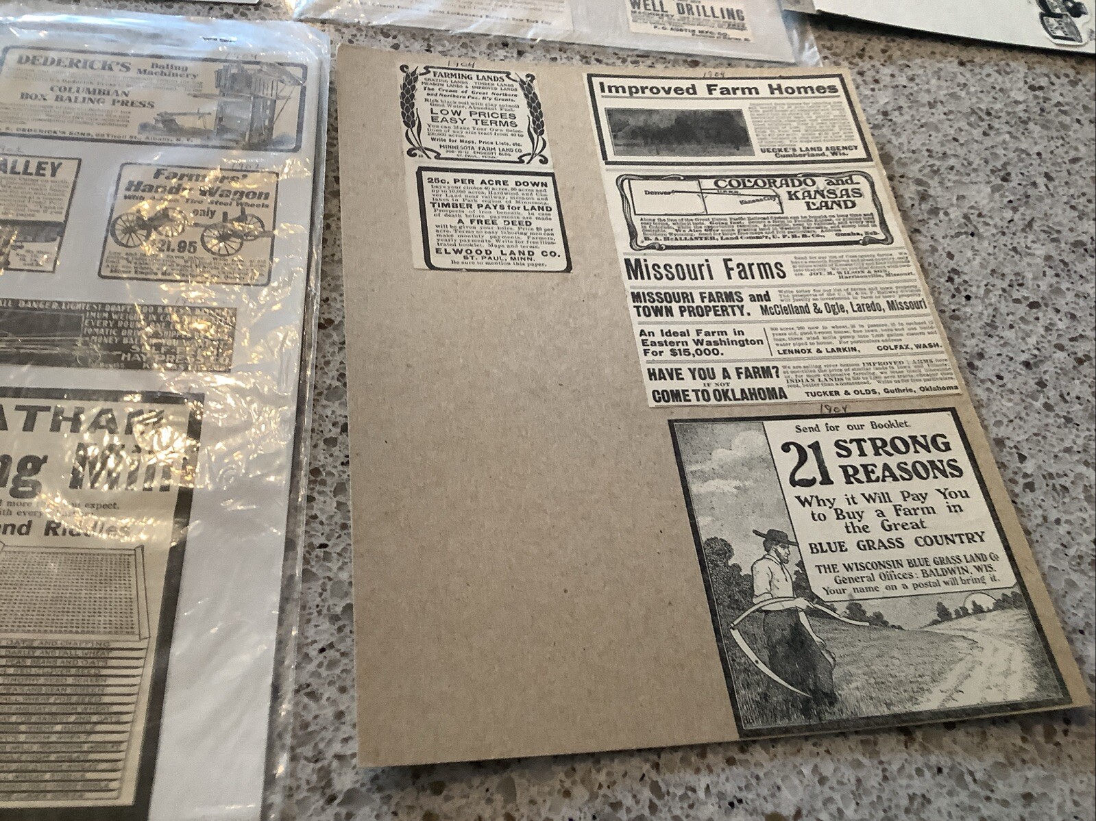 80+ B&W Print Magazine ads Farm Related 1900-10 Land Machinery Feed Gloves More