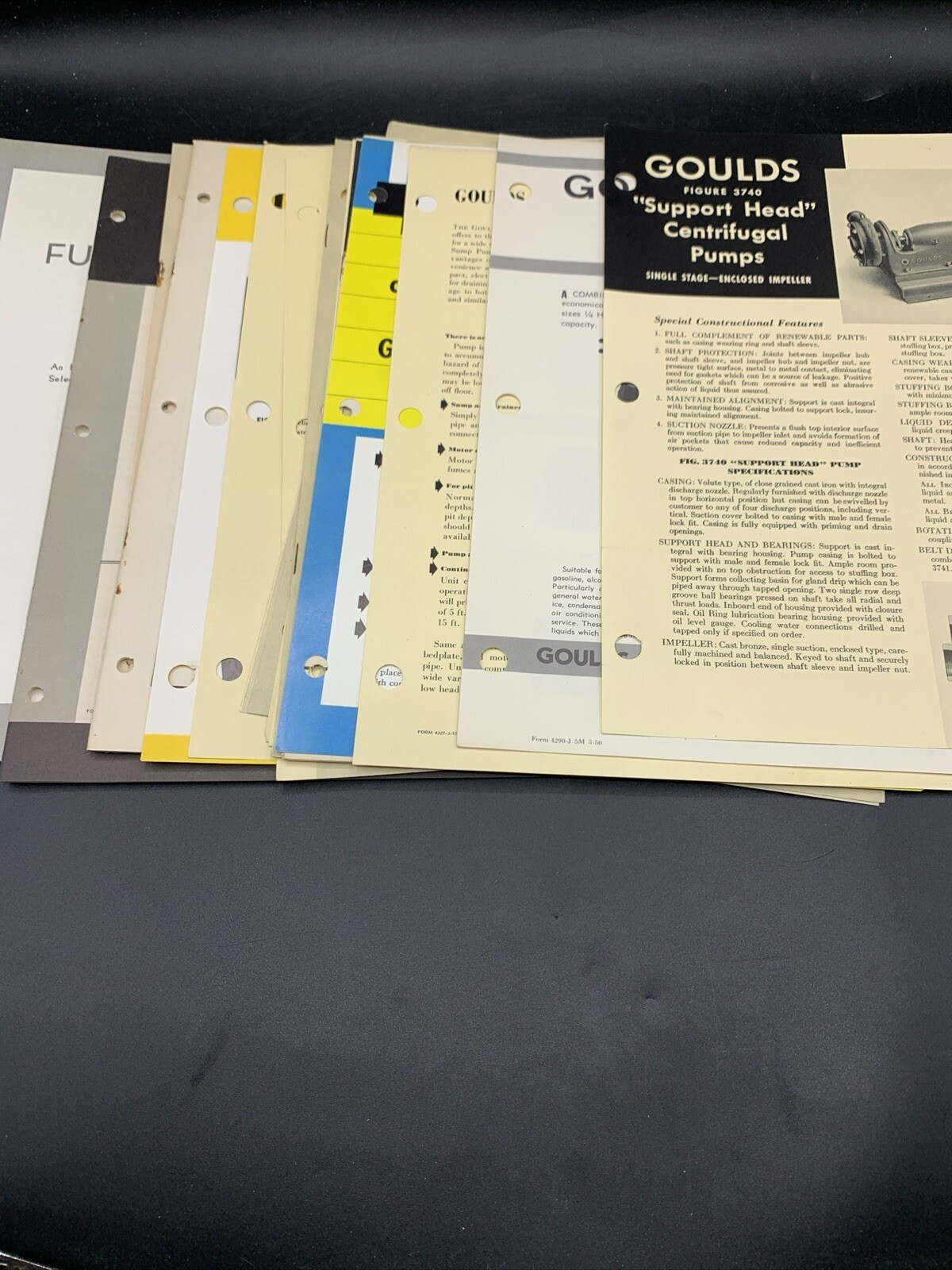 Large Lot 1940’s Goulds Pumps Sales Brochures-Install-Maintenance-Price Lists