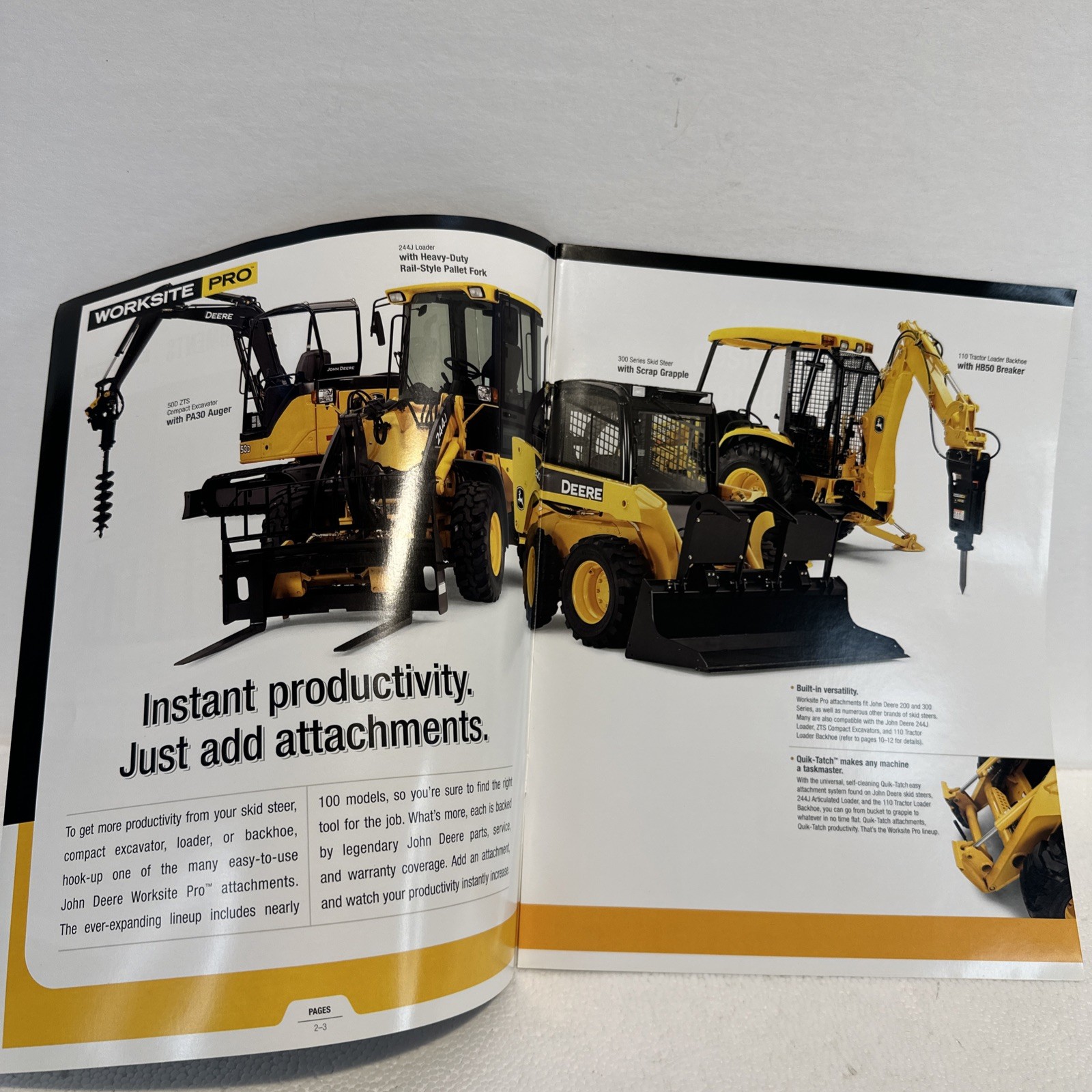 John Deere Commercial Worksite Products Attachments Brochure