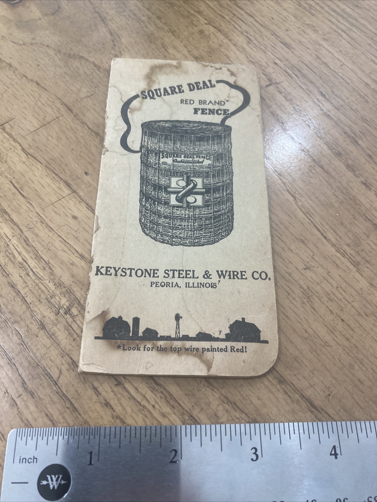 Red Brand Fence Keystone Steel Farmer&rsquo;s Pocket Memo Book Peoria Illinois