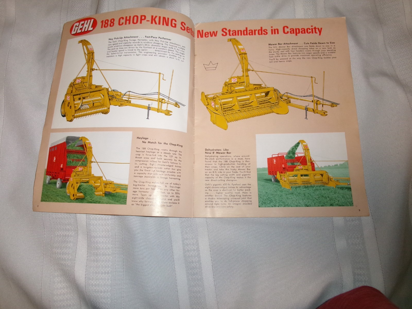 Vintage Gehl 188 Chop-King Harvester Sales Brochure 1960s. L@@K!!