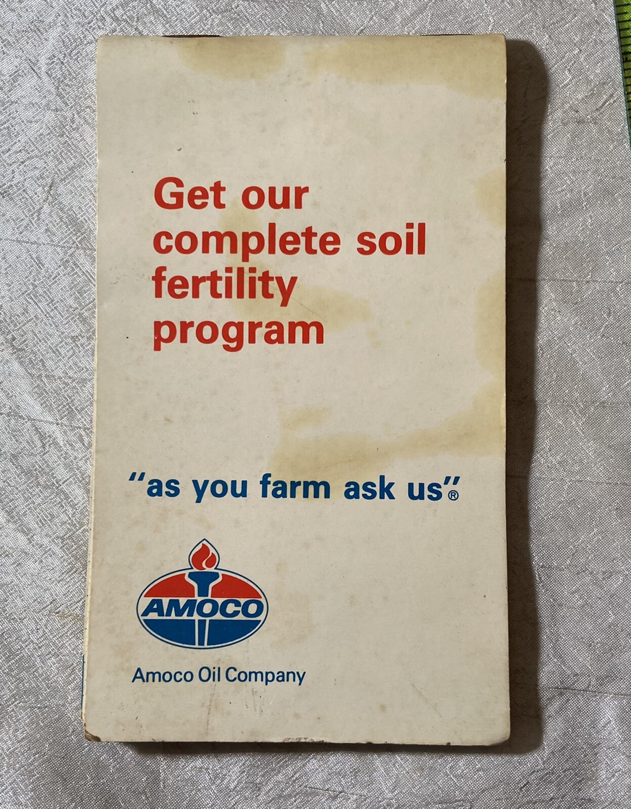 Vintage Amoco Oil Co. Crop Guide Plan Pocket Memo Book – Agriculture