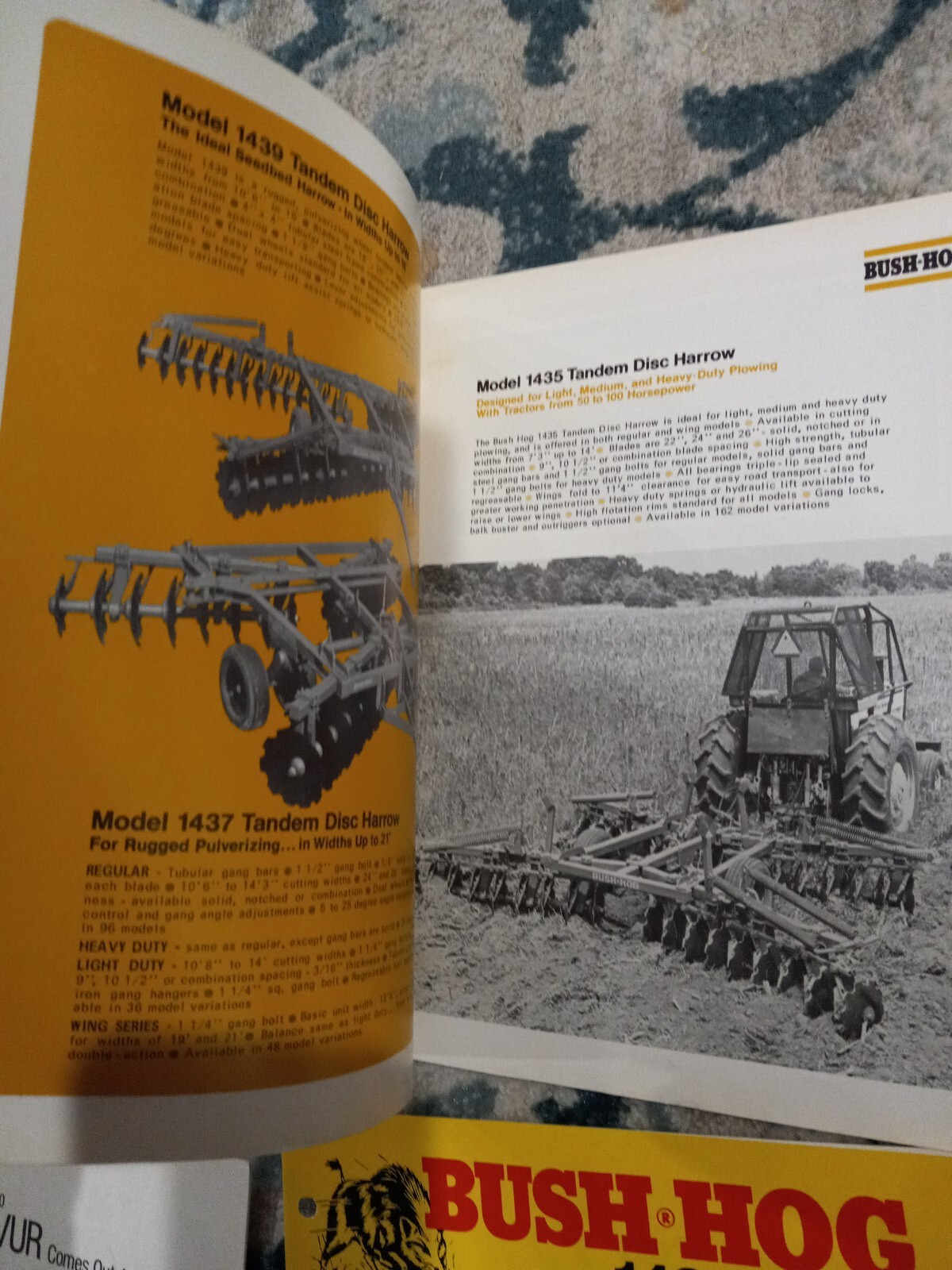 Bush Hog LOT OF Brochures / rotary cutter, soil conservation, disk Harrows