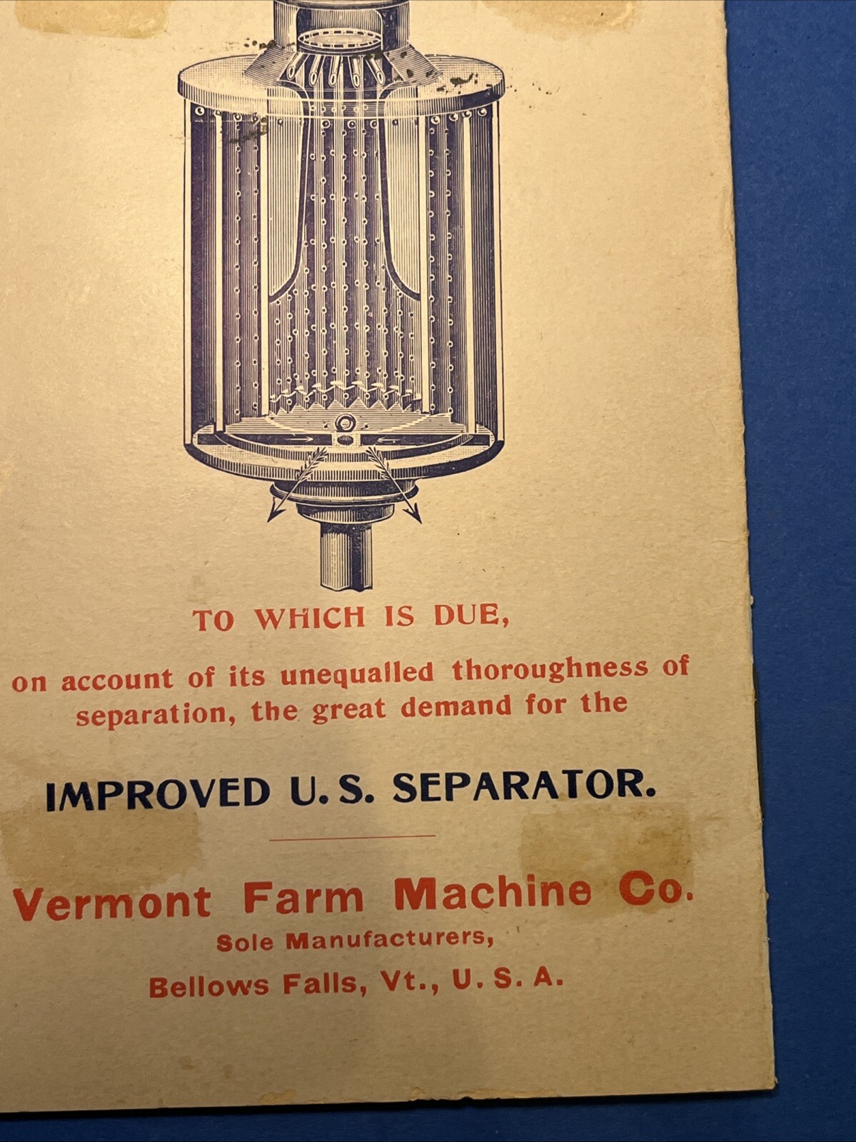Vintage US Separator Cream Interesting Experiences Testimonial Book Advertising