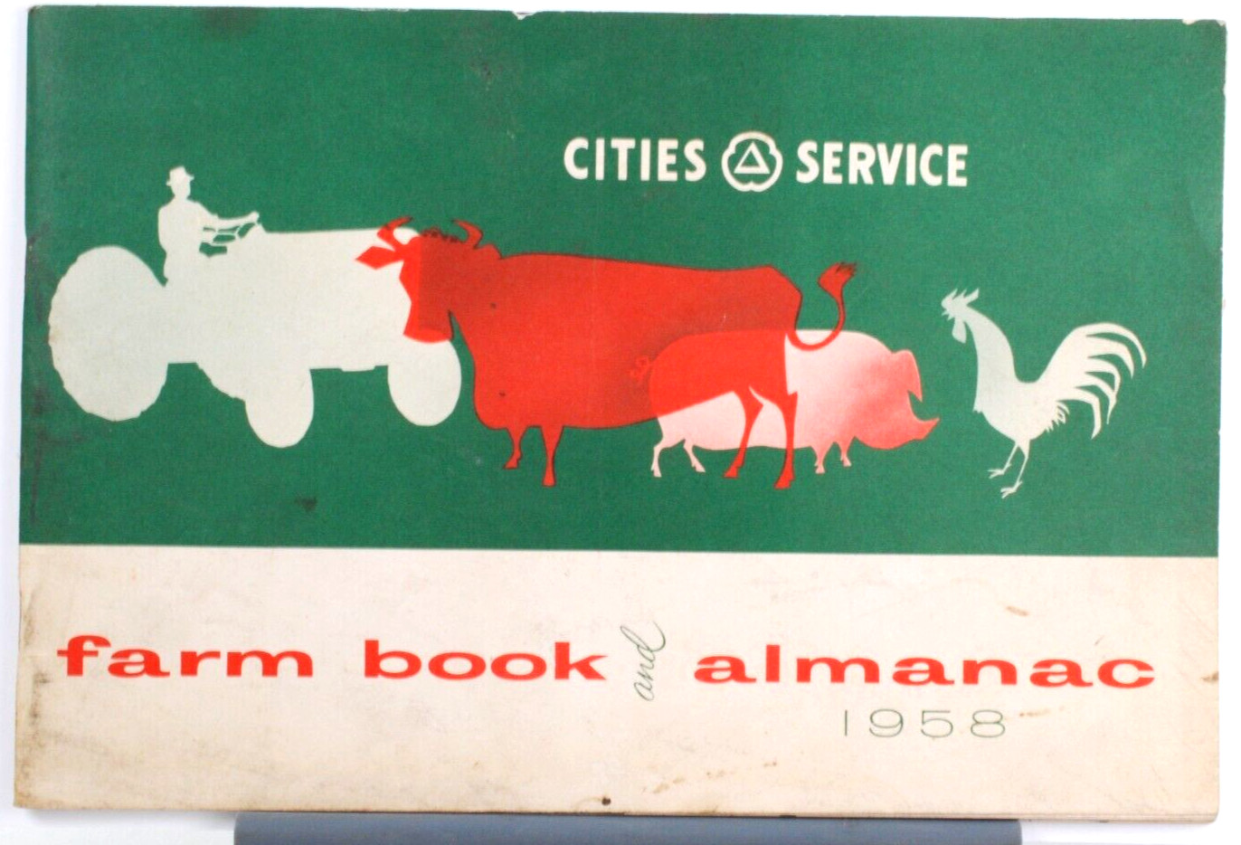 Cities Service Farmer BOOK Farming Almanac 1958 Green Book