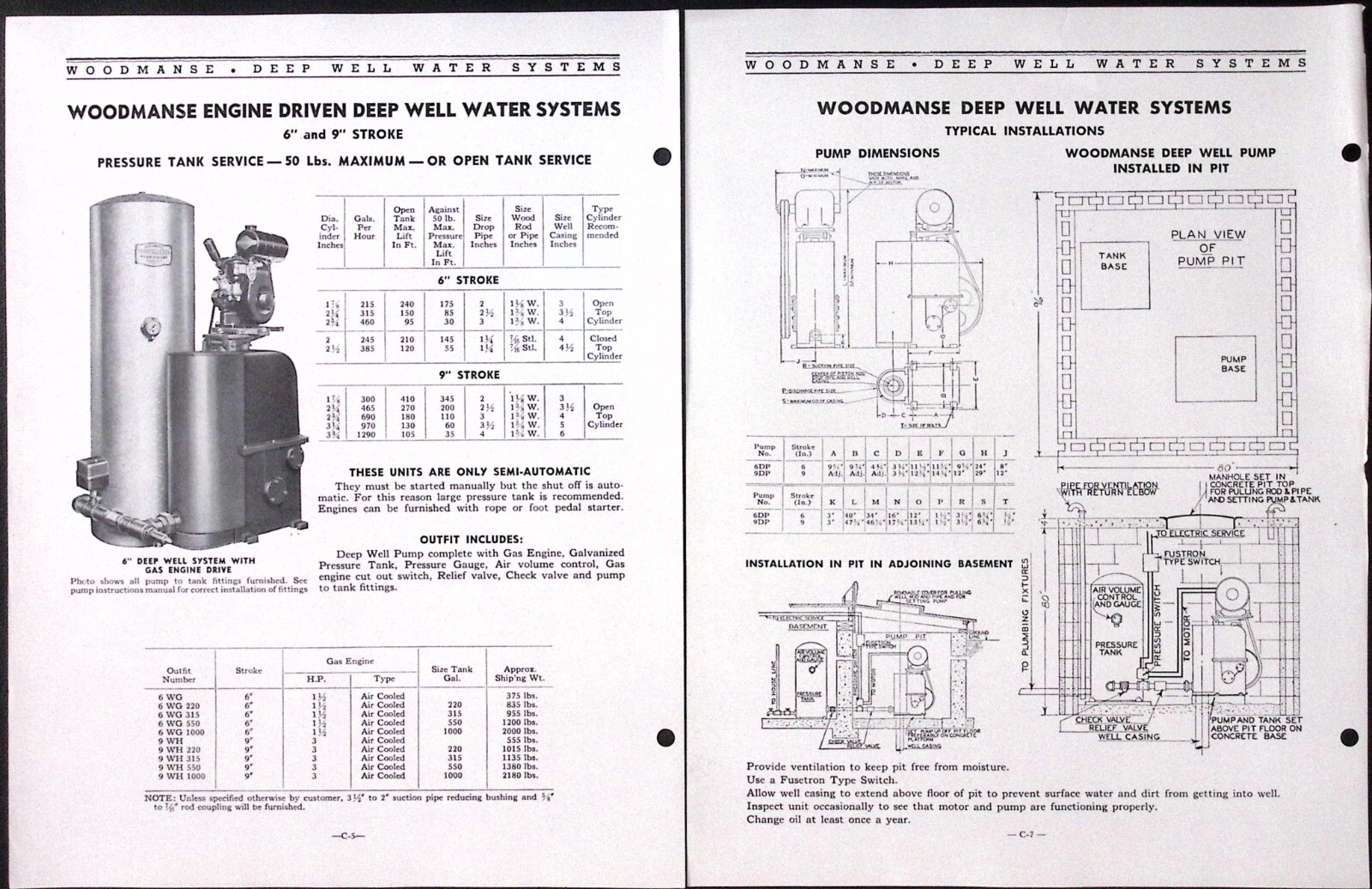 1953 Woodmanse Deep Water Well Ejector Water Systems Brochure