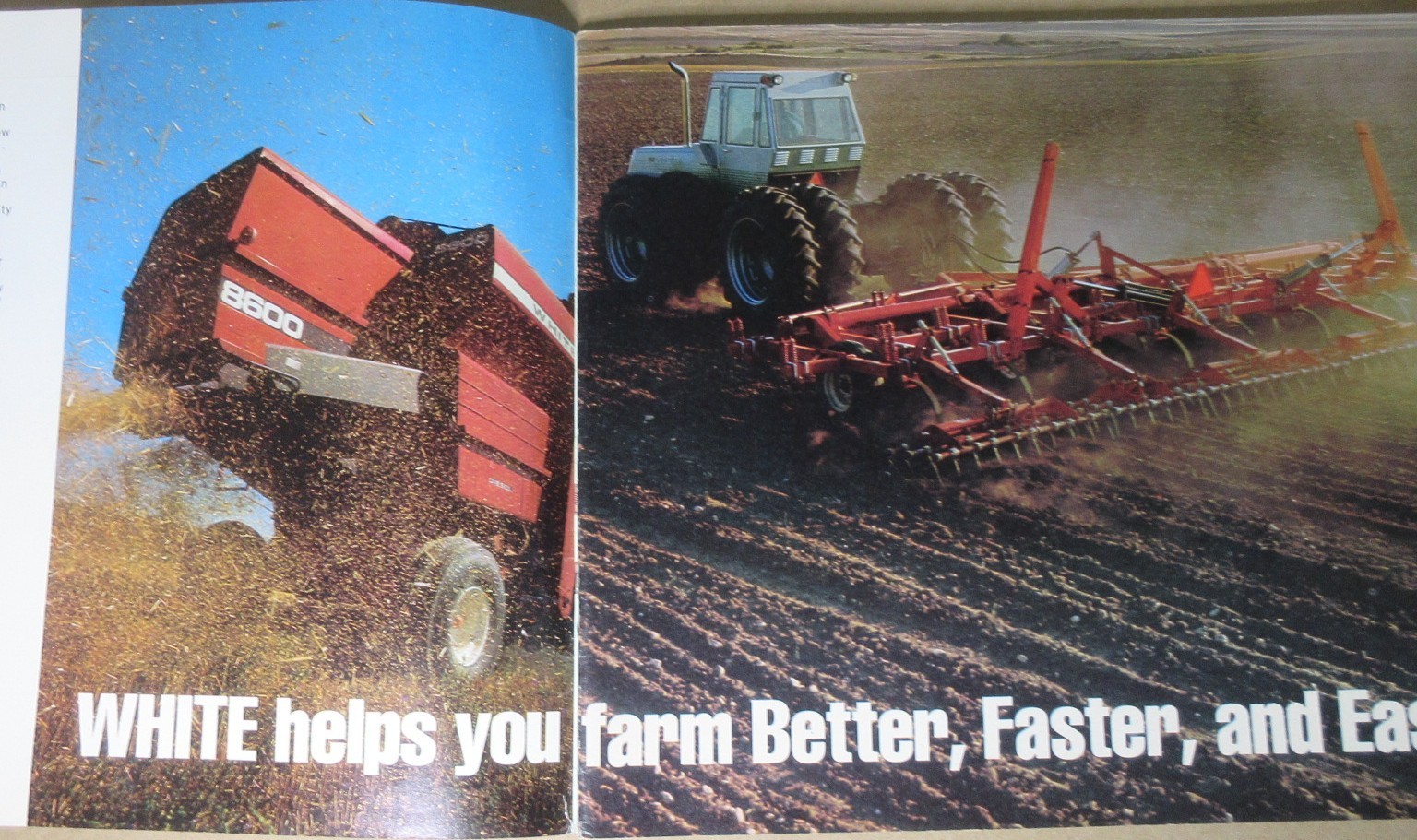 VINTAGE WHITE FARM EQUIPMENT 1976 FARM EQUIPMENT LINE BROCHURE FIELD BOSS