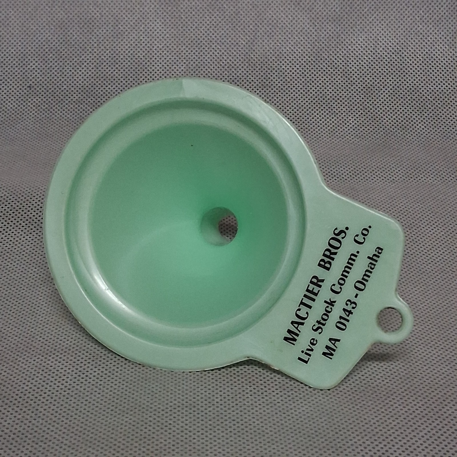 Jadeite Green Advertising Funnel Omaha NE Livestock Commission Mactier Bros