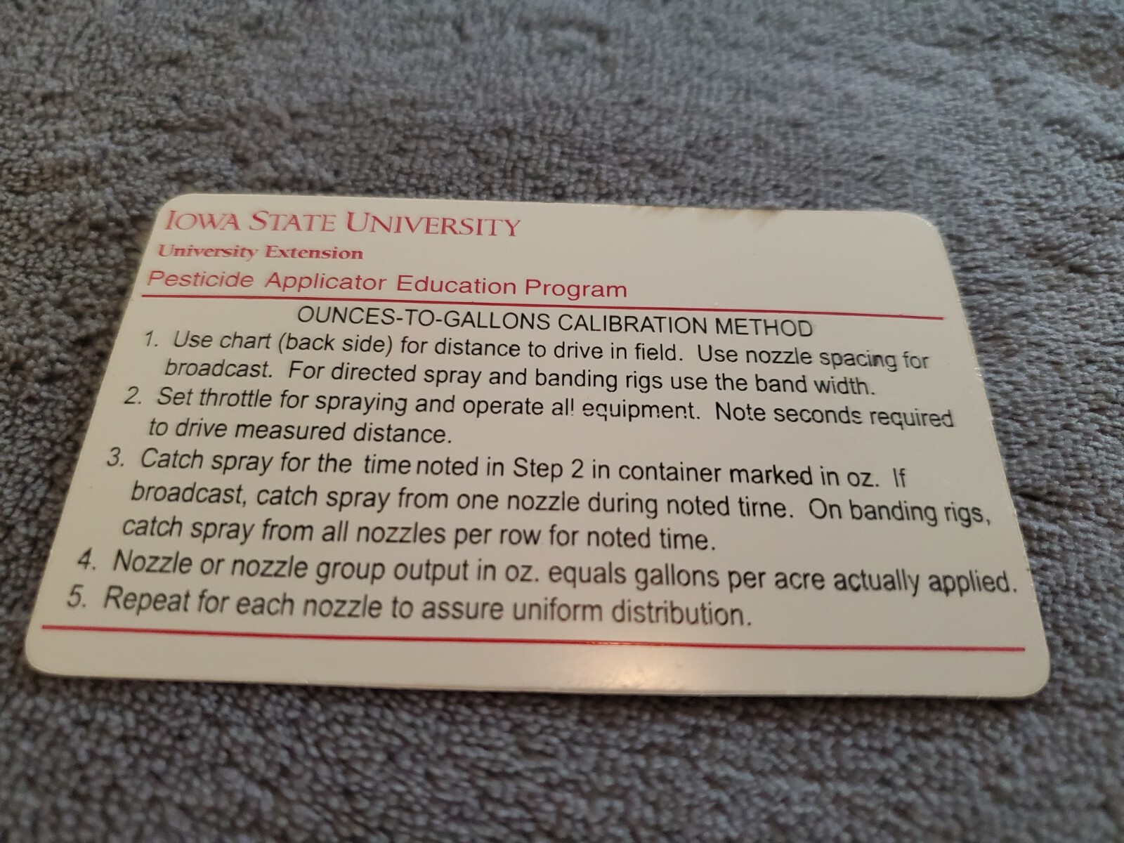 VTG BLAZER HERBICIDE Optimum Control Pocket Guide & IA UNIVERSITY Pesticide Key