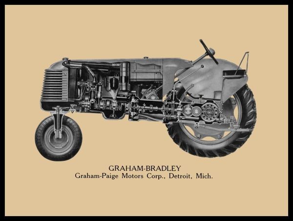 1939 Graham Bradley Tractor Cutaway View NEW METAL SIGN: 12×16&Prime;
