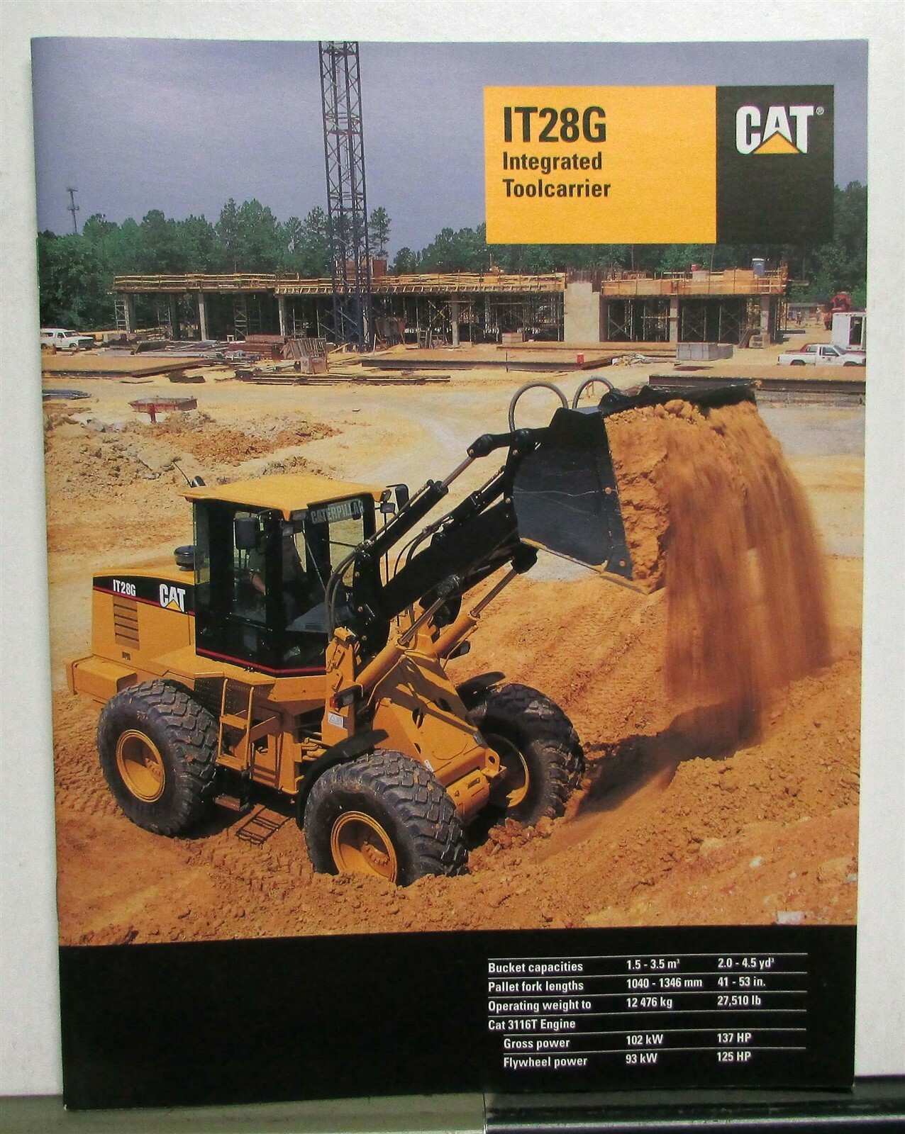 1999 Caterpillar IT28G Integrated Toolcarrier Specs Construction Sales Brochure