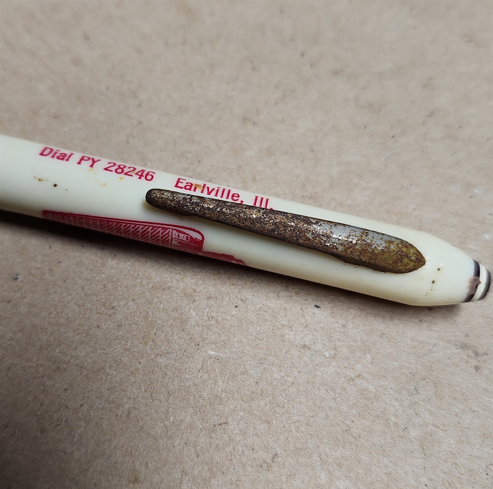 VINTAGE H. CANTLIN TRUCKING MECHANICAL PENCIL LIVESTOCK GRAIN EARLVILLE ILLINOIS
