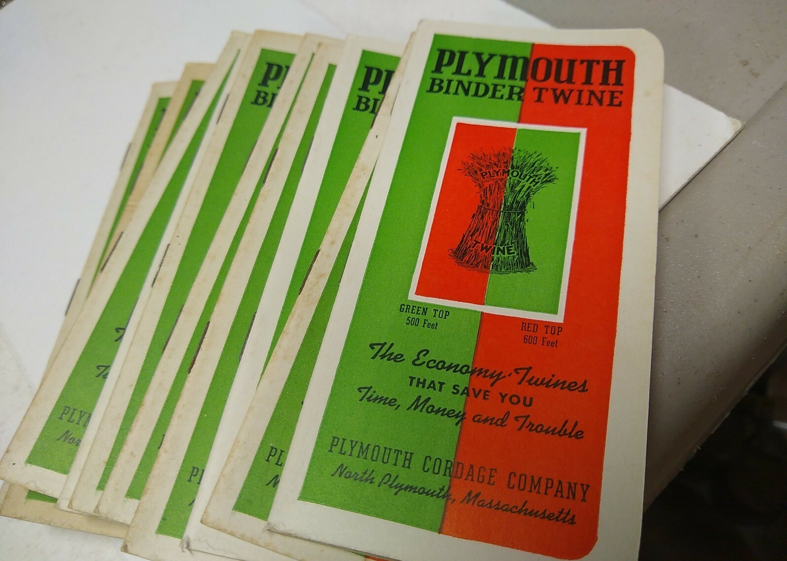 1941 Plymouth Binder Twine Pocket Notebook Plymouth Cordage Co No. Plymouth Mass