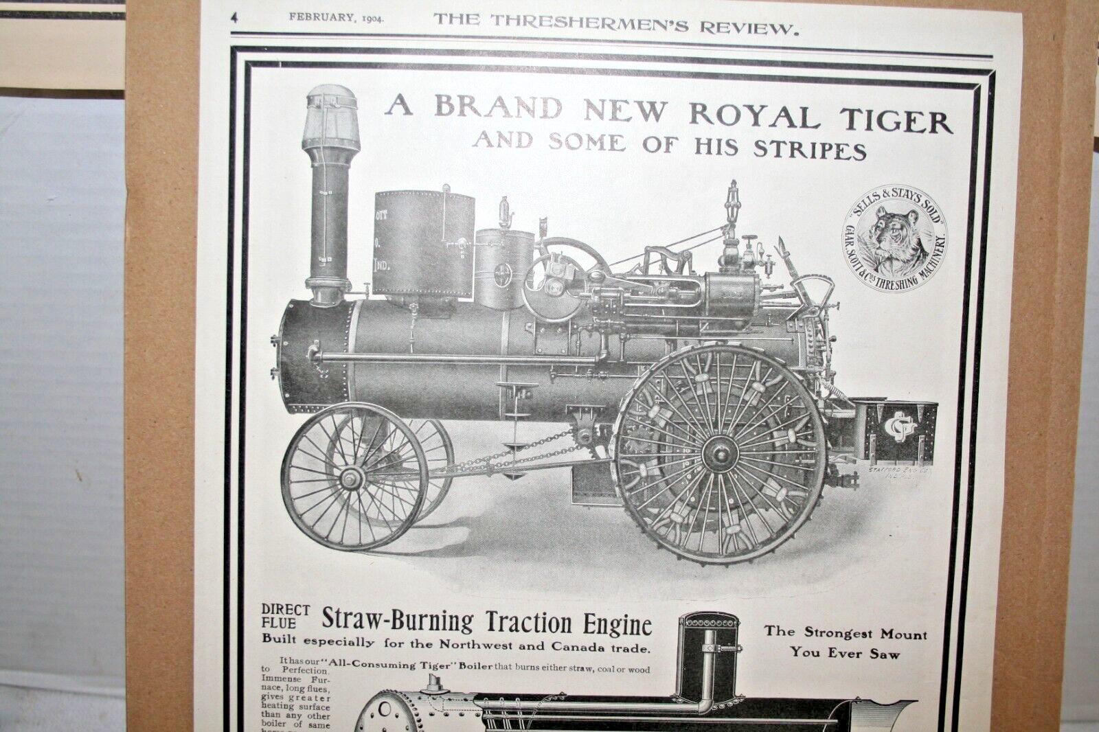 GARR, SCOTT TRACTON ENGINE