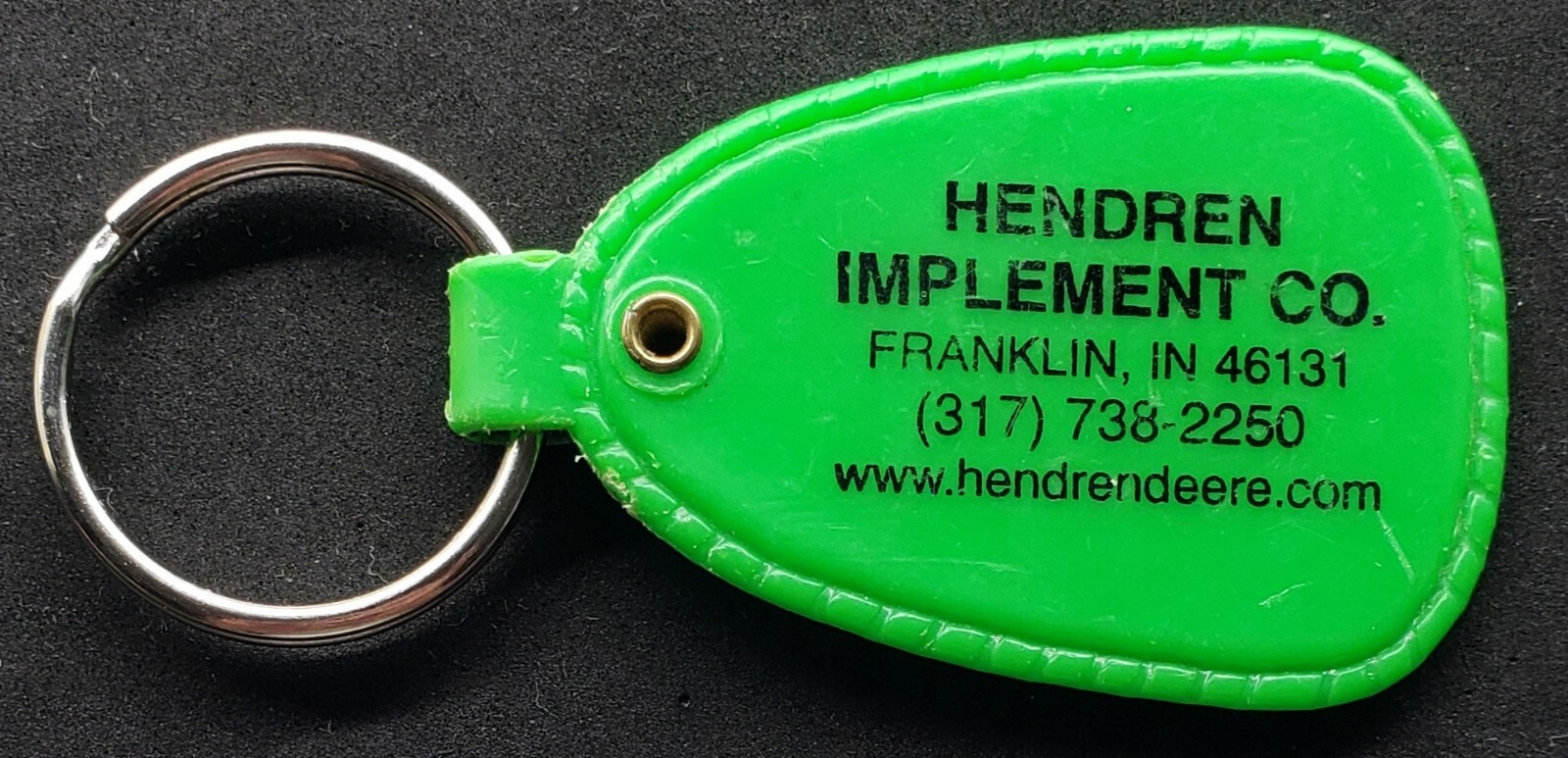 HENDREN IMPLEMENT CO. FRANKLIN INDIANA MOORESVILLE INDIANA KEYRING FOB KEYCHAIN
