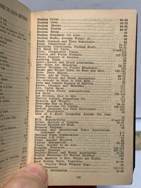 1939 DELAVAL DIARY & FARMERS POCKET HANDBOOK USEFUL INFO 148 PAGES 4.75&rsquo;X2.75”.