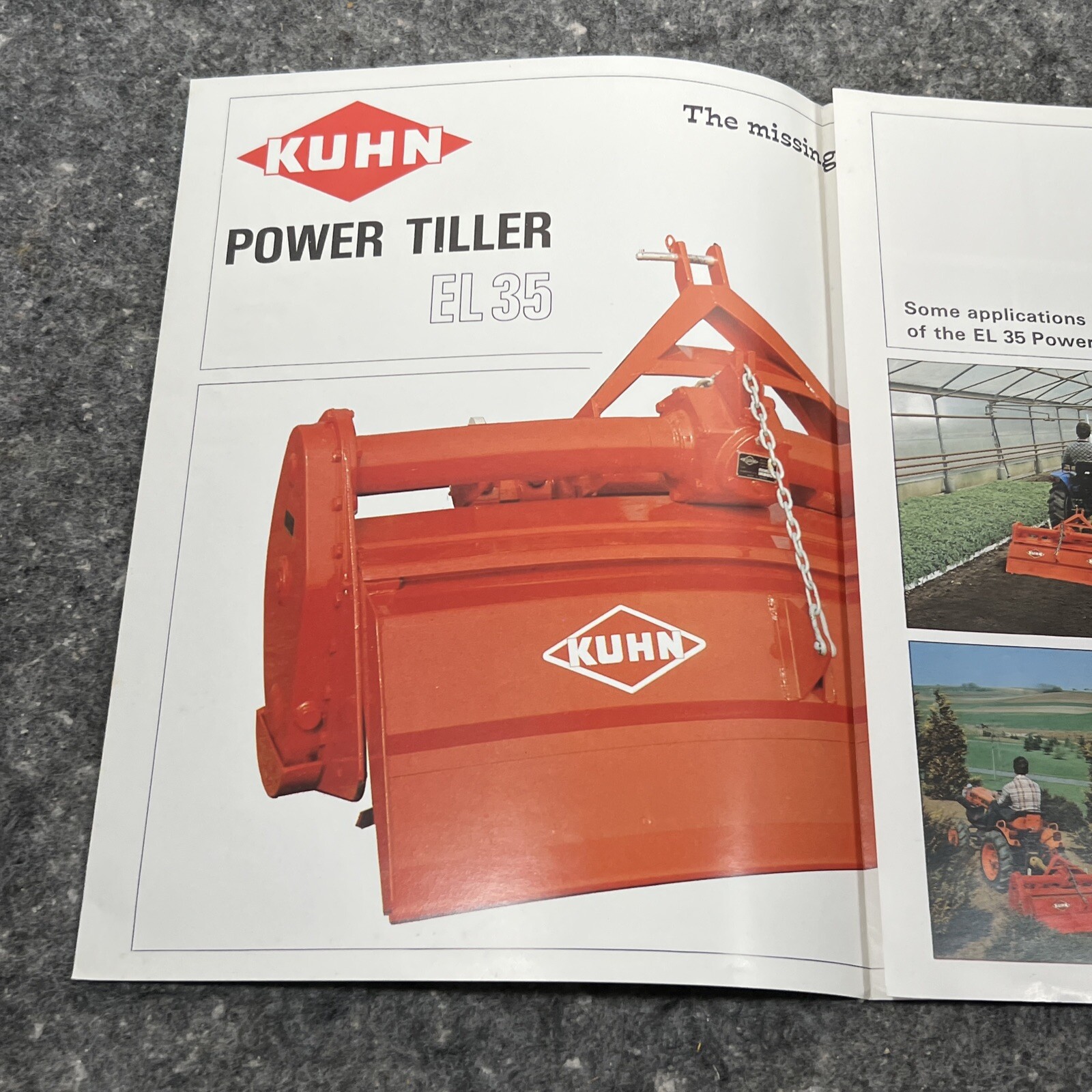 Original Kuhn EL35-80 EL35-92 EL35-105 EL35-117 EL35-130 Tiller Sales Brochure