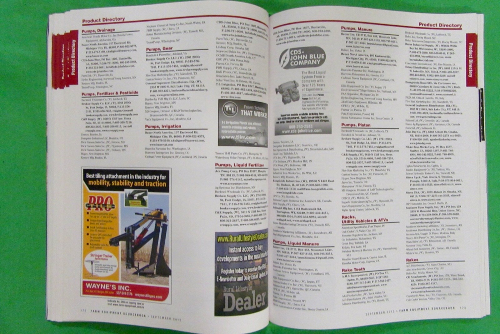 Farm Equipment Sourcebook 2013 ( September 2012) 9 Directories & 289 pages
