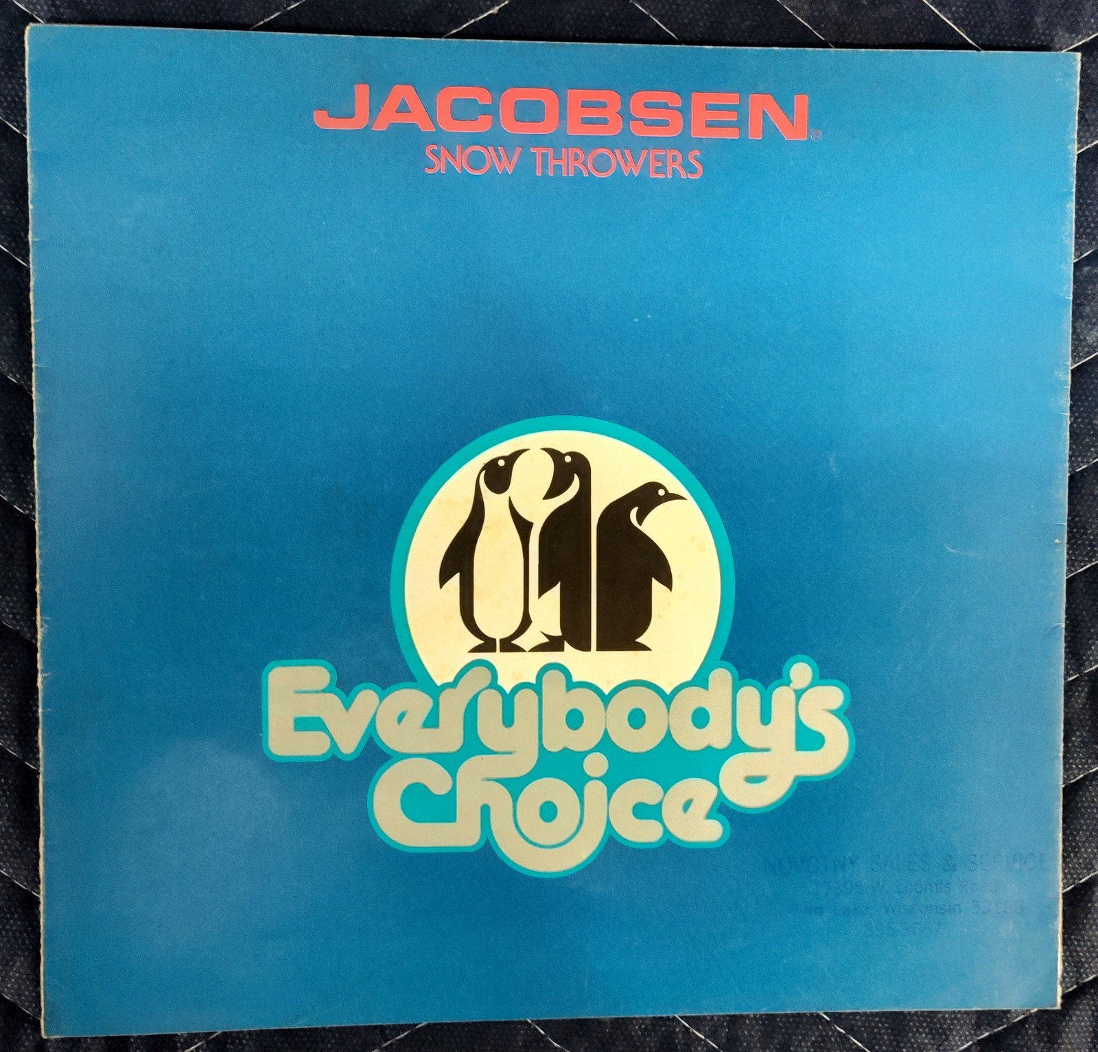 NOS 1978 Jacobsen Snow Throwers Brochure Catalog -Folds to 8.5 x 36 -8 Pages