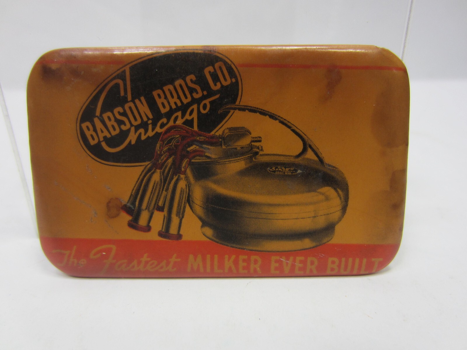 Vintage Babson Bros. Co. Milker Advertising Honing Stone