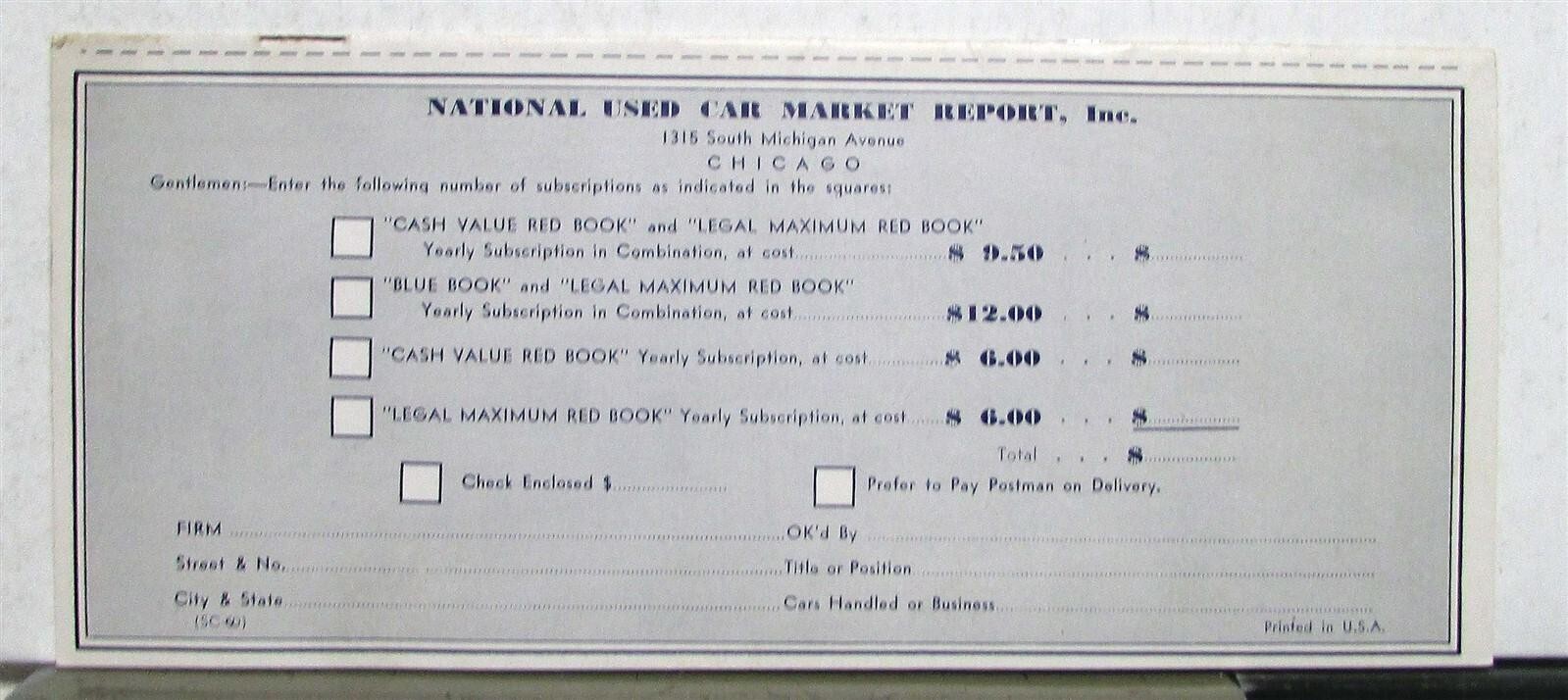 1935 NRA Profit Of Possibilities On Used Car Market Diagrams Brochure