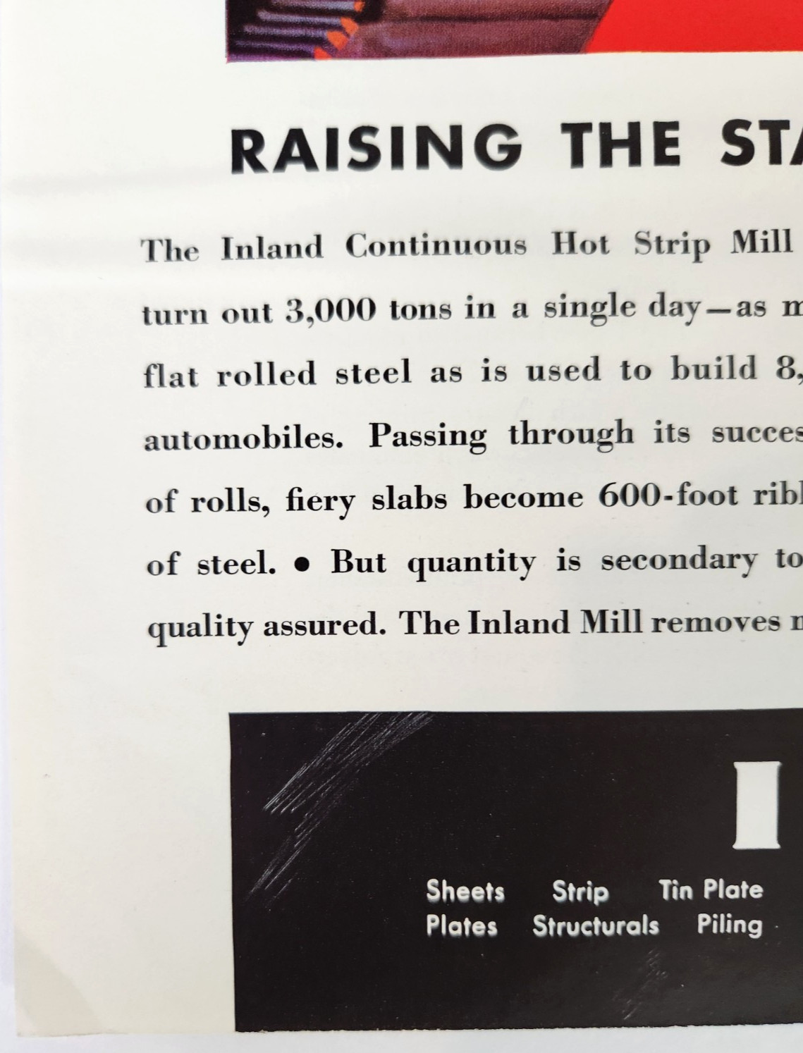 Inland Steel Hot Strip Mill Industry Chicago IL Vintage 1935 Magazine Print Ad