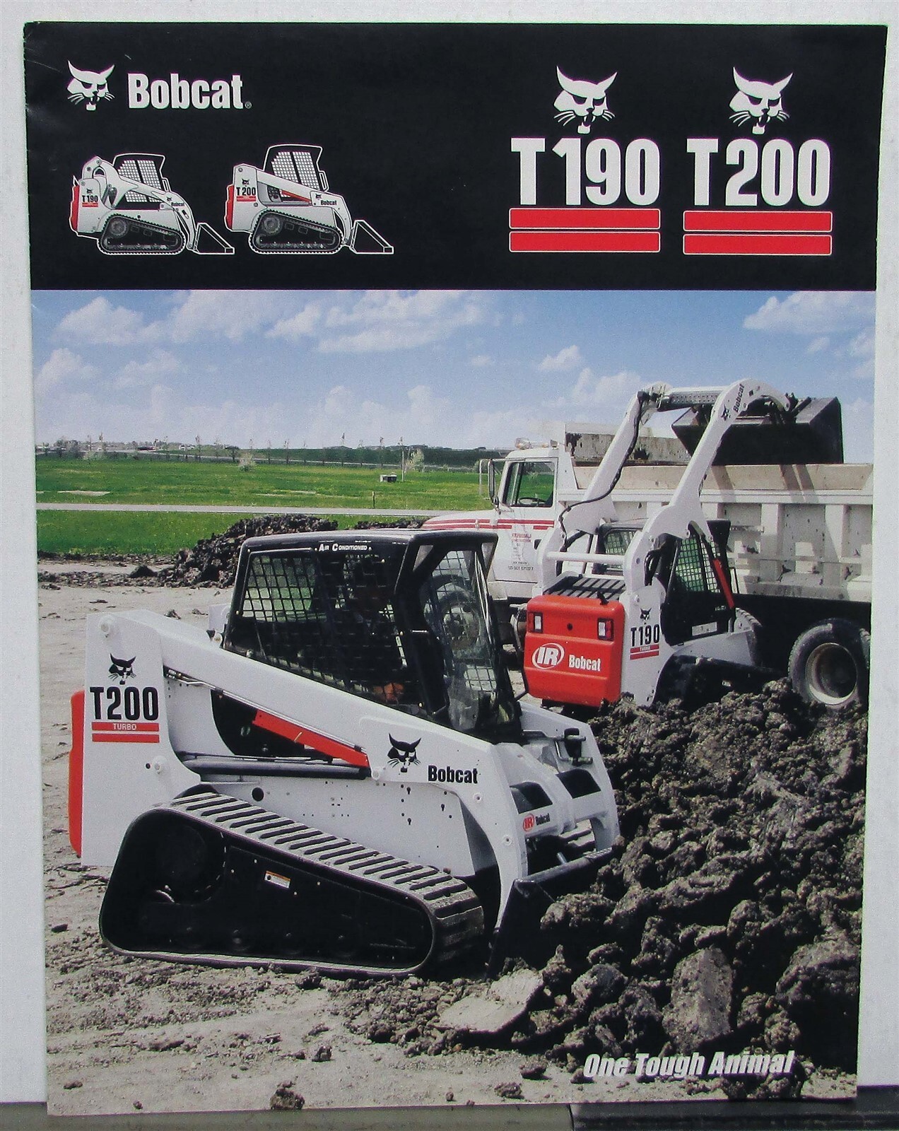 1990s Bobcat Ingersoll-Rand T190 T200 G-Series Loader Construction Sale Brochure