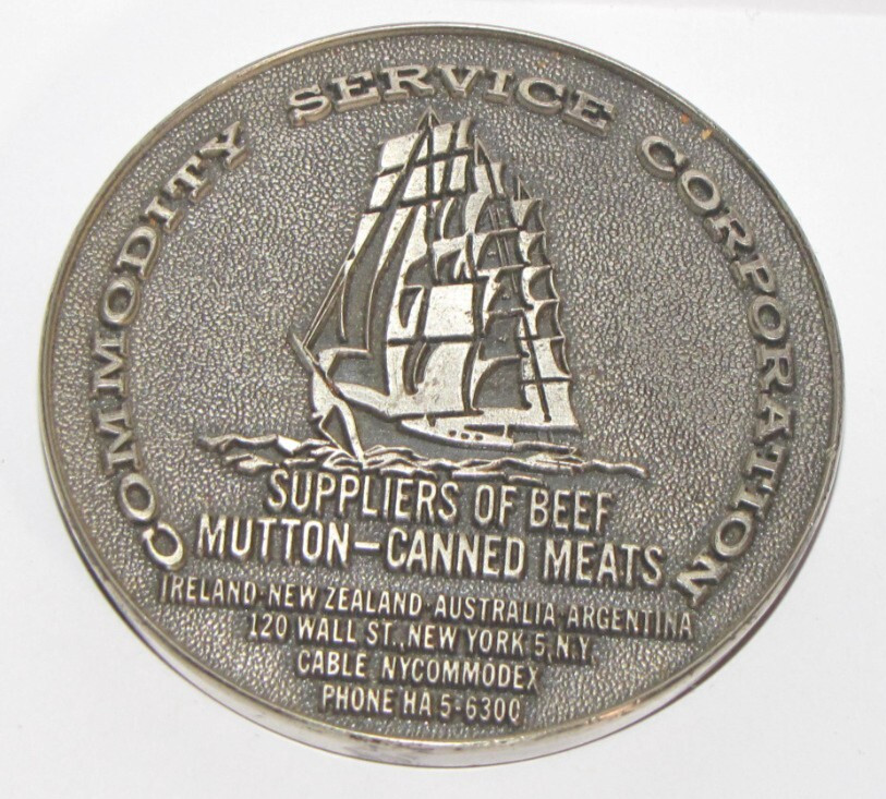 Commodity Service Corporation~Suppliers of Beef-Mutton-Cannned Meats Paperweight