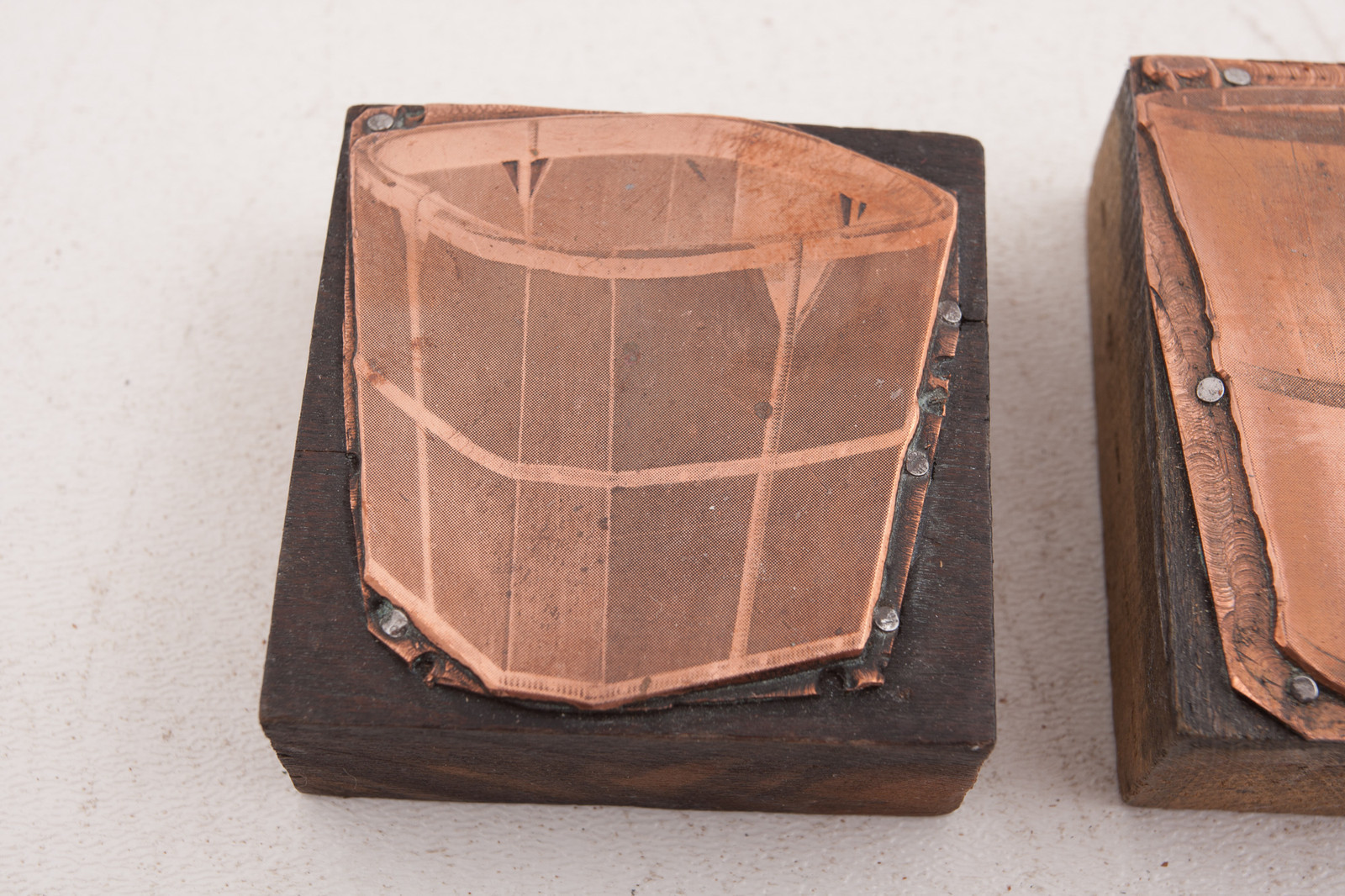 Pair Wooden Fruit Picker Orchard Baskets Printers Block Advertising(A5L-18)Berry