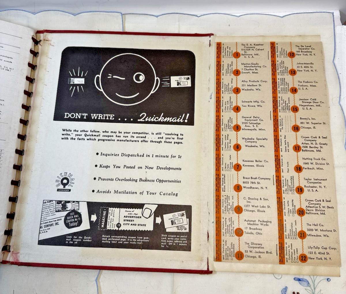 Dairy Industries Catalog & Directory 15th Ed Olsen Publishing Company 1942