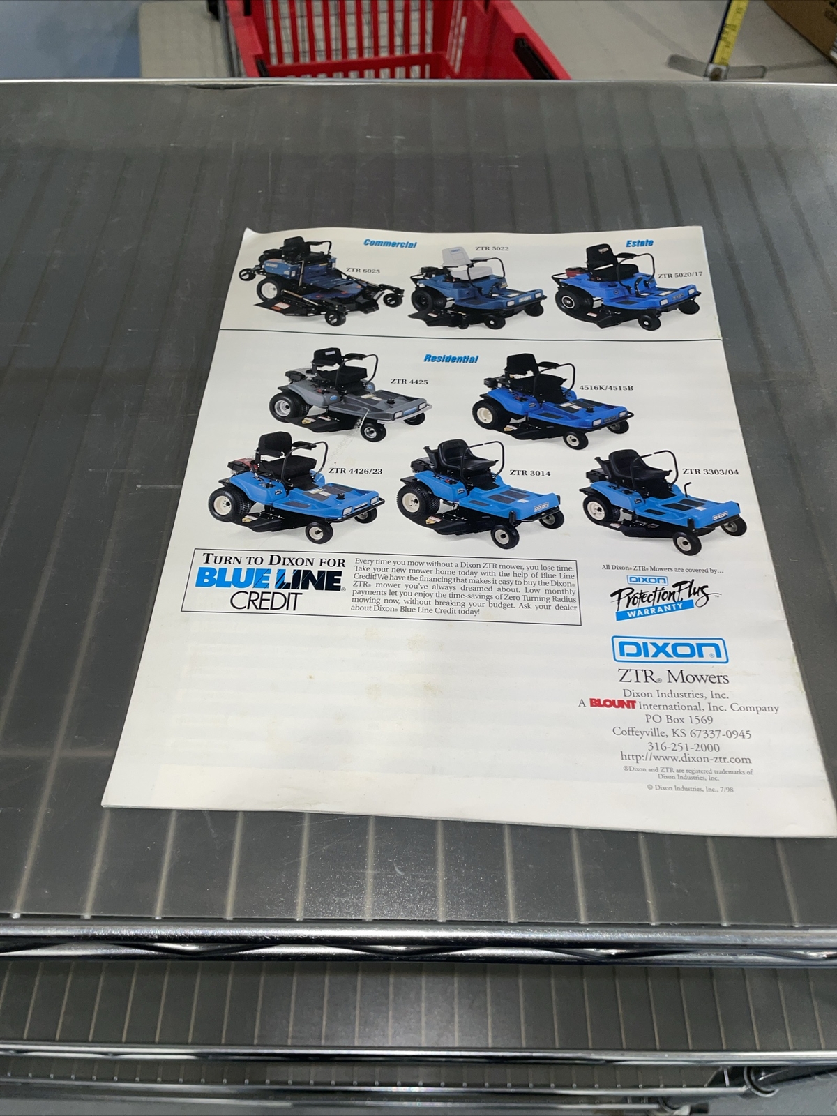 1999 DIXON ZTR ZERO TURING RADIUS MOWERS, 25th Anniversary
