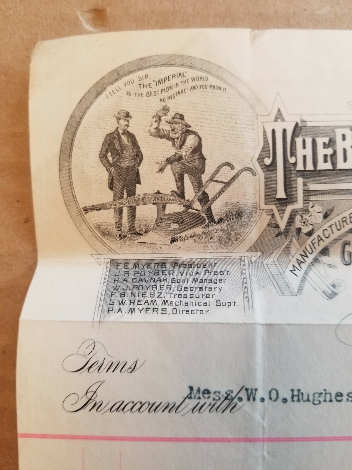 CANTON, OHIO. 1895. THE BUCHER & GIBBS PLOW COMPANY.
