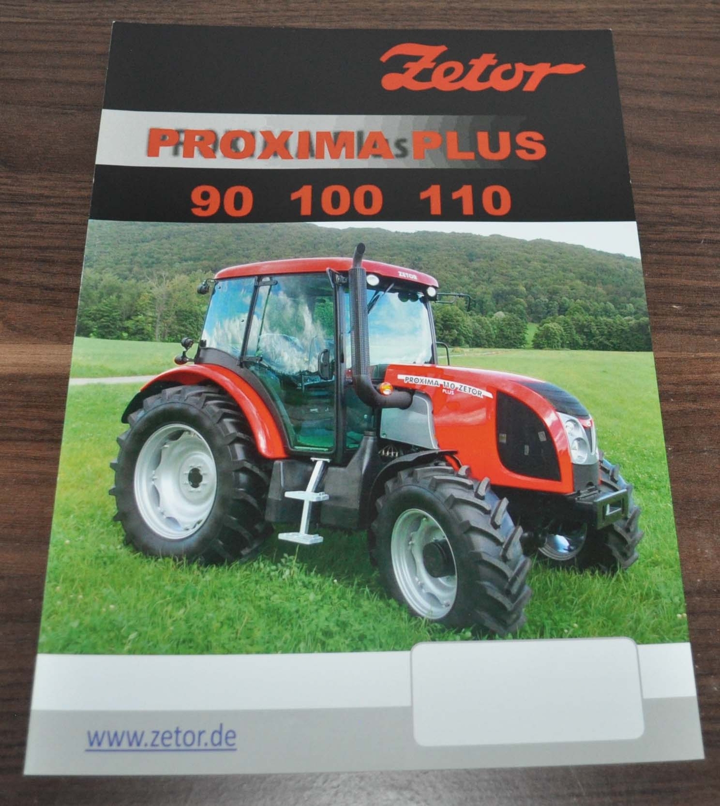 Zetor Proxima Plus 90 100 110 Tractor Specification Brochure Prospekt
