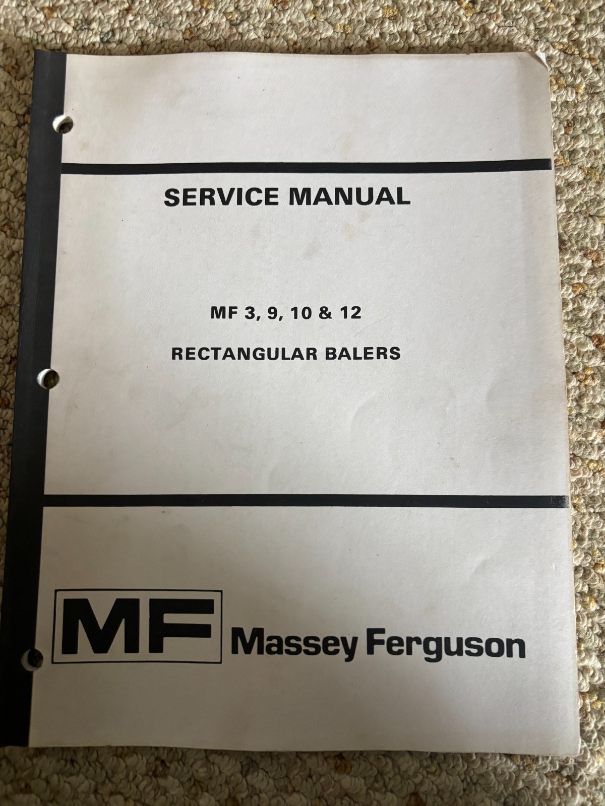 Massey Ferguson No. 3 8 10 12 Baler Service Manual AMIL26