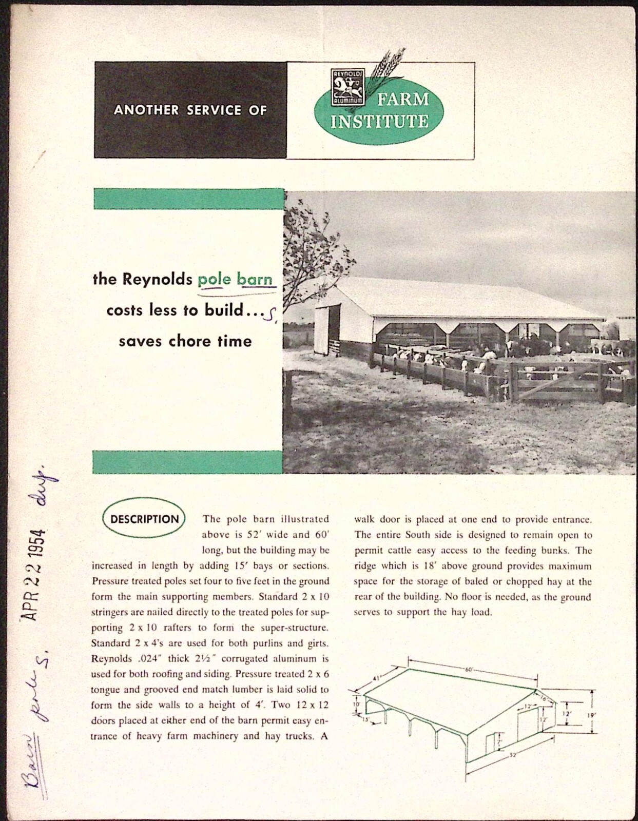 1954 Reynolds Pole Barn Reynolds Farm Institute Louisville KY