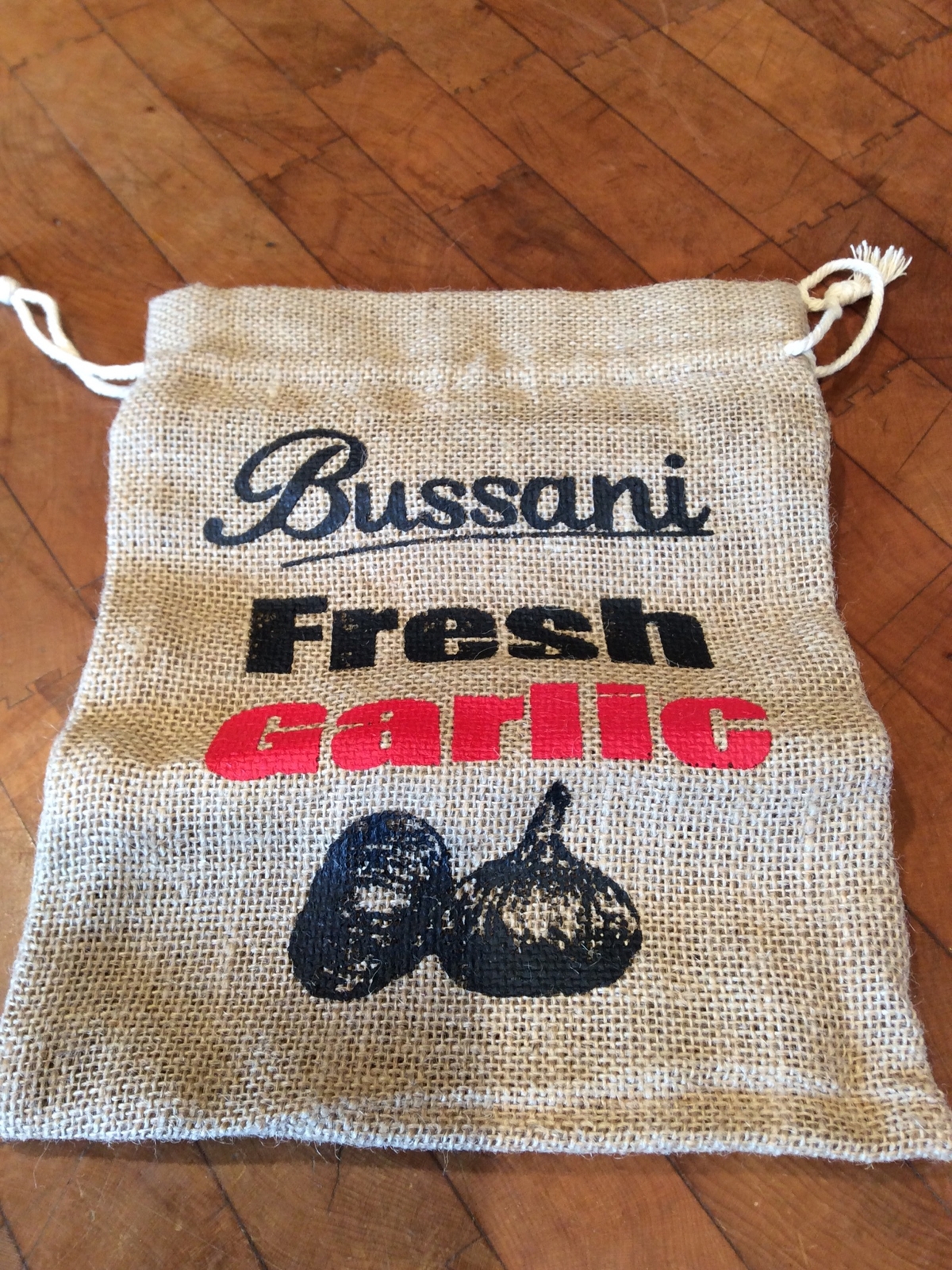 Bussani Fresh Garlic Sack Burlap Keep Your Garlic Fresh
