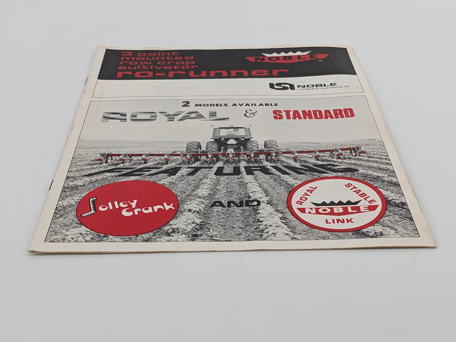 Original Noble 3 Point Mounted Row Crop Cultivator Ro-Runner Brochure