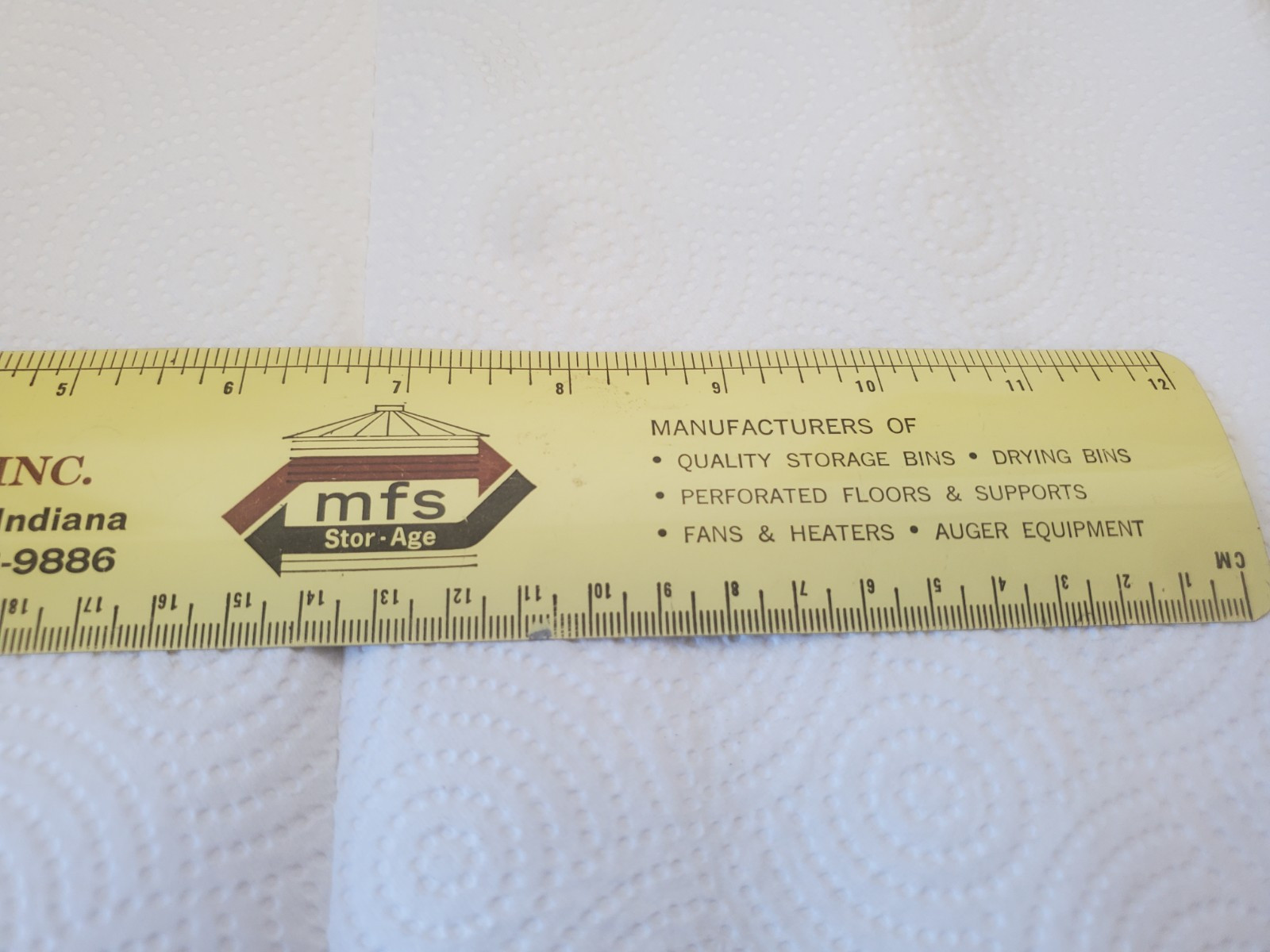 12&Prime; Metal Ruler Modern Farm Systems Webster City Iowa Elwood Indiana Grain Bins