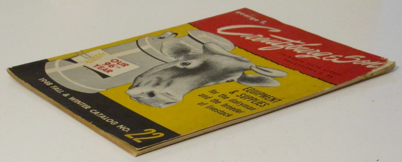 1948 CREUTZBURG & SON Philadelphia PA Dairyman Livestock Cow Farm Supply Catalog