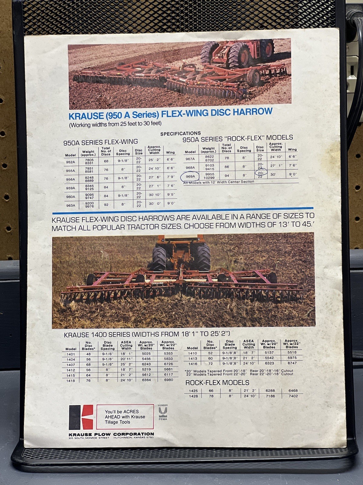 Krause Flex Wing Disc Harrow (950 A Series) Brochure