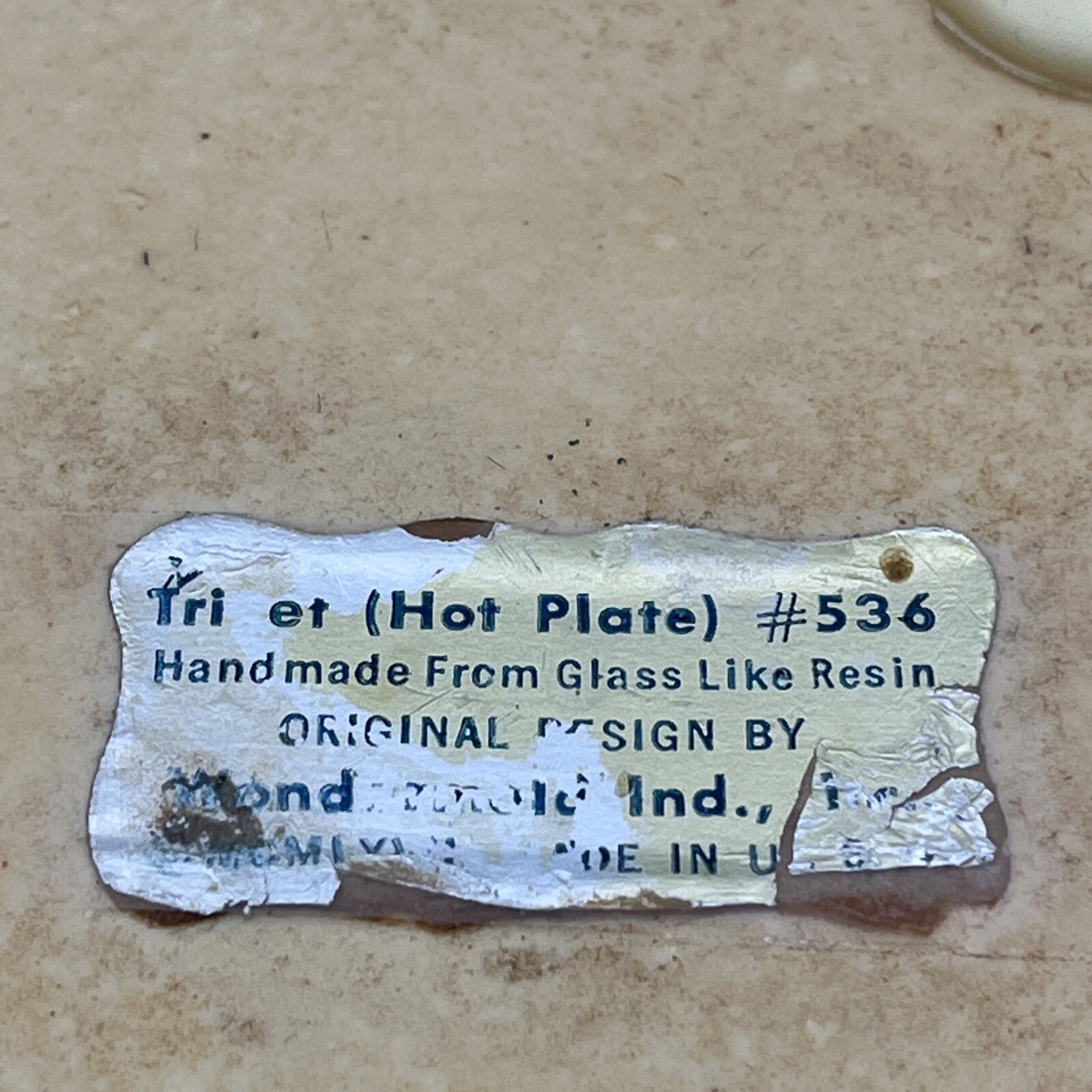 VTG KNOTTS BERRY FARM & GHOST TOWN CALIFORNIA – RESIN TRI ET (HOT PLATE) COASTER