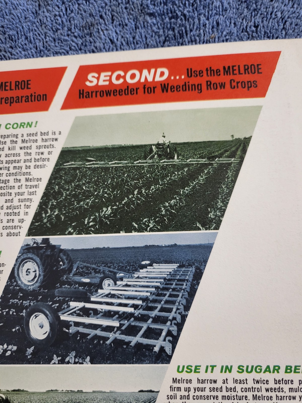 Farm Implement Brochure MELROE Harroweeder Harrow Weeder Gwinner North Dakota