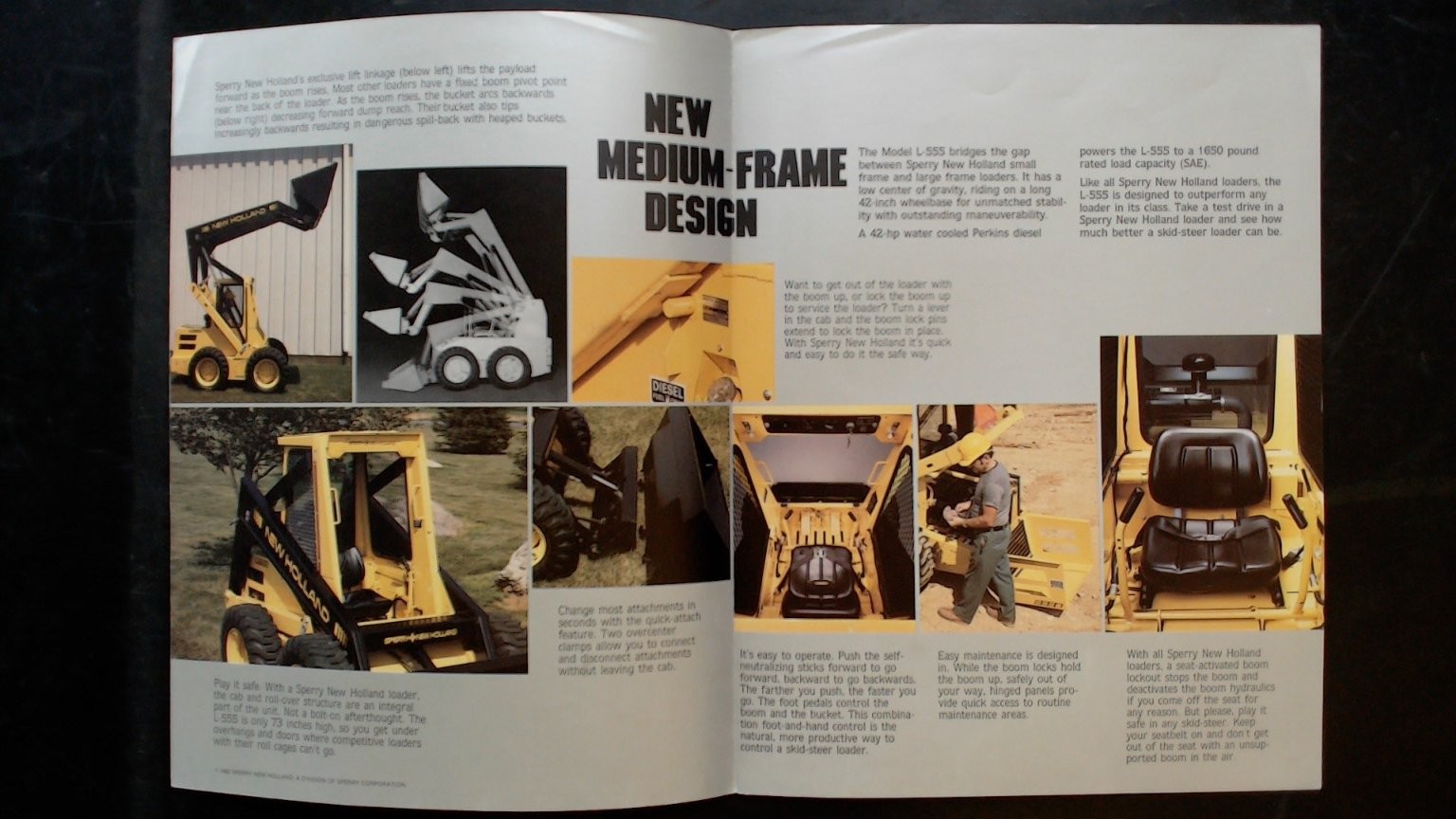 Sperry New Holland Skid-Steer Loader L-555 Brochure Vintage Agriculture