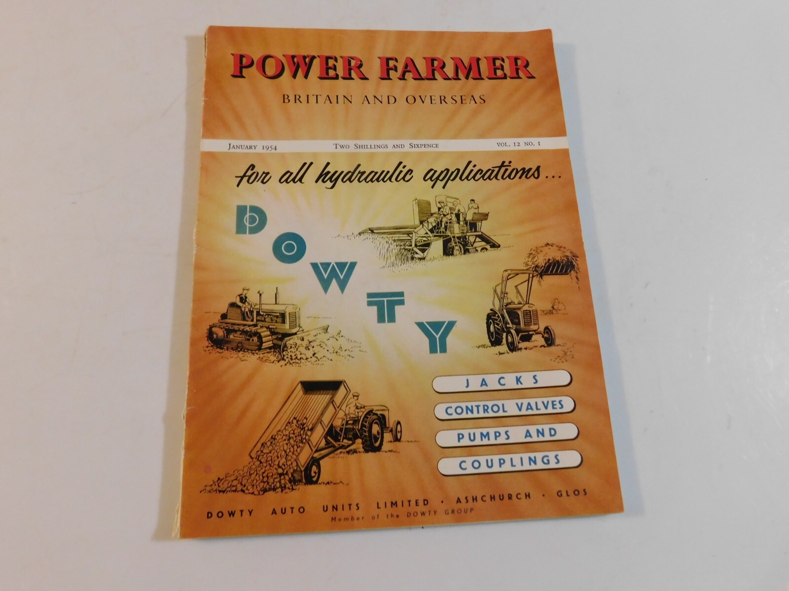 1954 POWER FARMER BRITAIN & OVERSEAS MANUAL TRACTORS FARMING METHODS ETC RARE