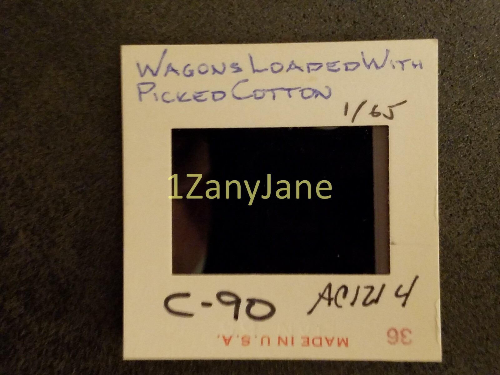 AC1214 35mm Slide of an Allis-Chalmers from MEDIA ARCHIVES WAGONS/PICKED COTTON