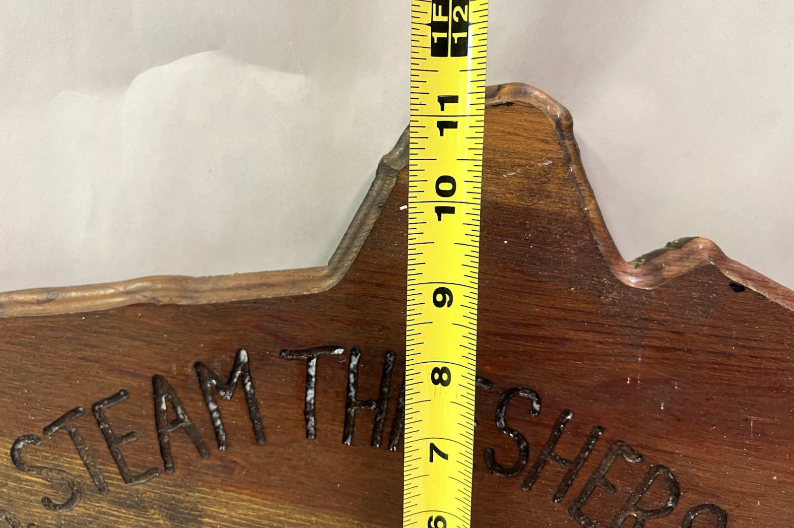 VINTAGE 1981 DARKE COUNTY STEAM THRESHERS ASSOC GREENVILLE OHIO 22&Prime; WOOD SIGN